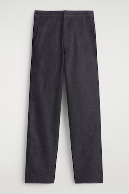 STRAIGHT-LEG DENIM TROUSERS — DARK BLUE 2