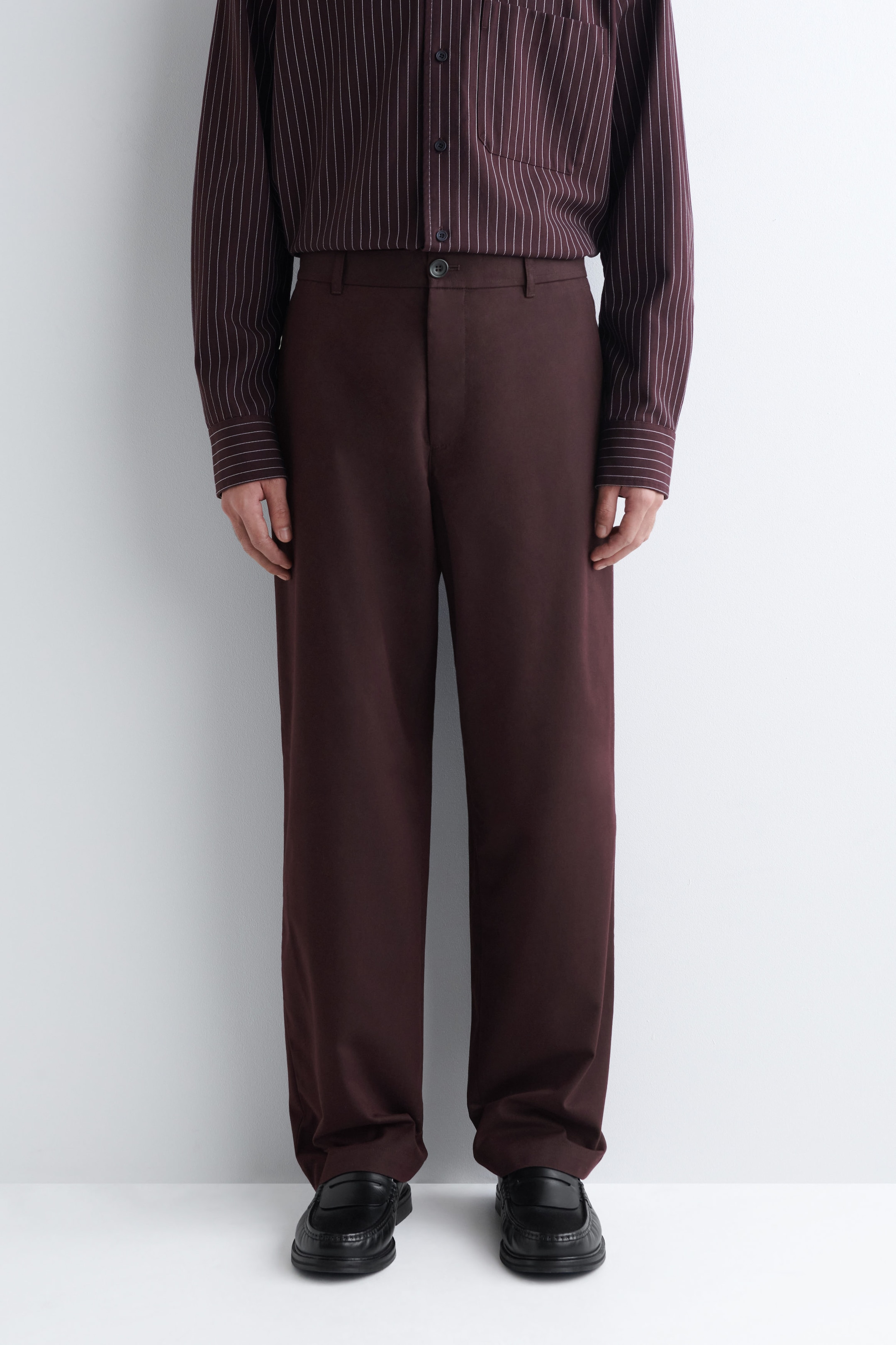 COTTON STRAIGHT-LEG CHINOS