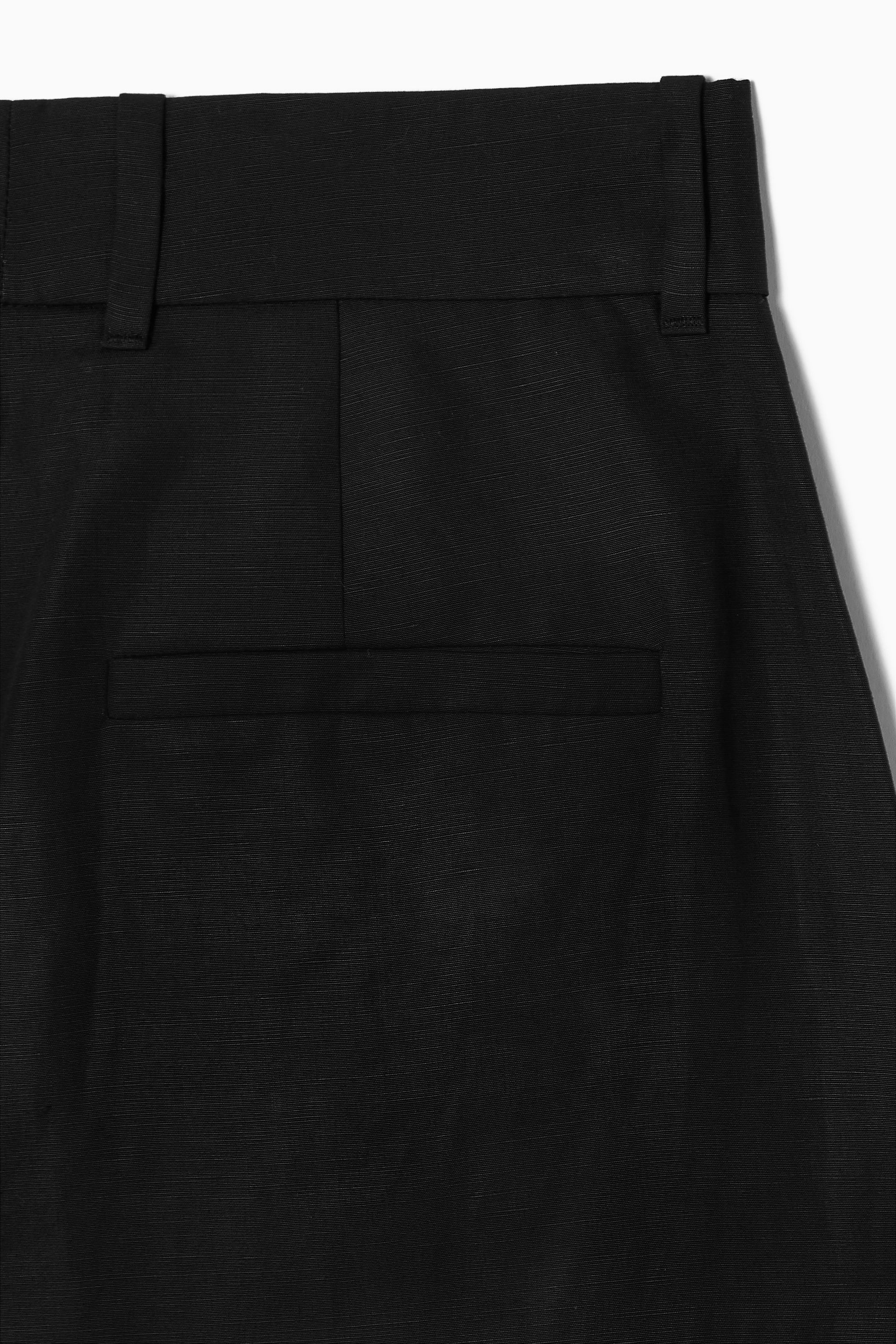 RELAXED LINEN-BLEND WIDE-LEG TROUSERS - BLACK | COS