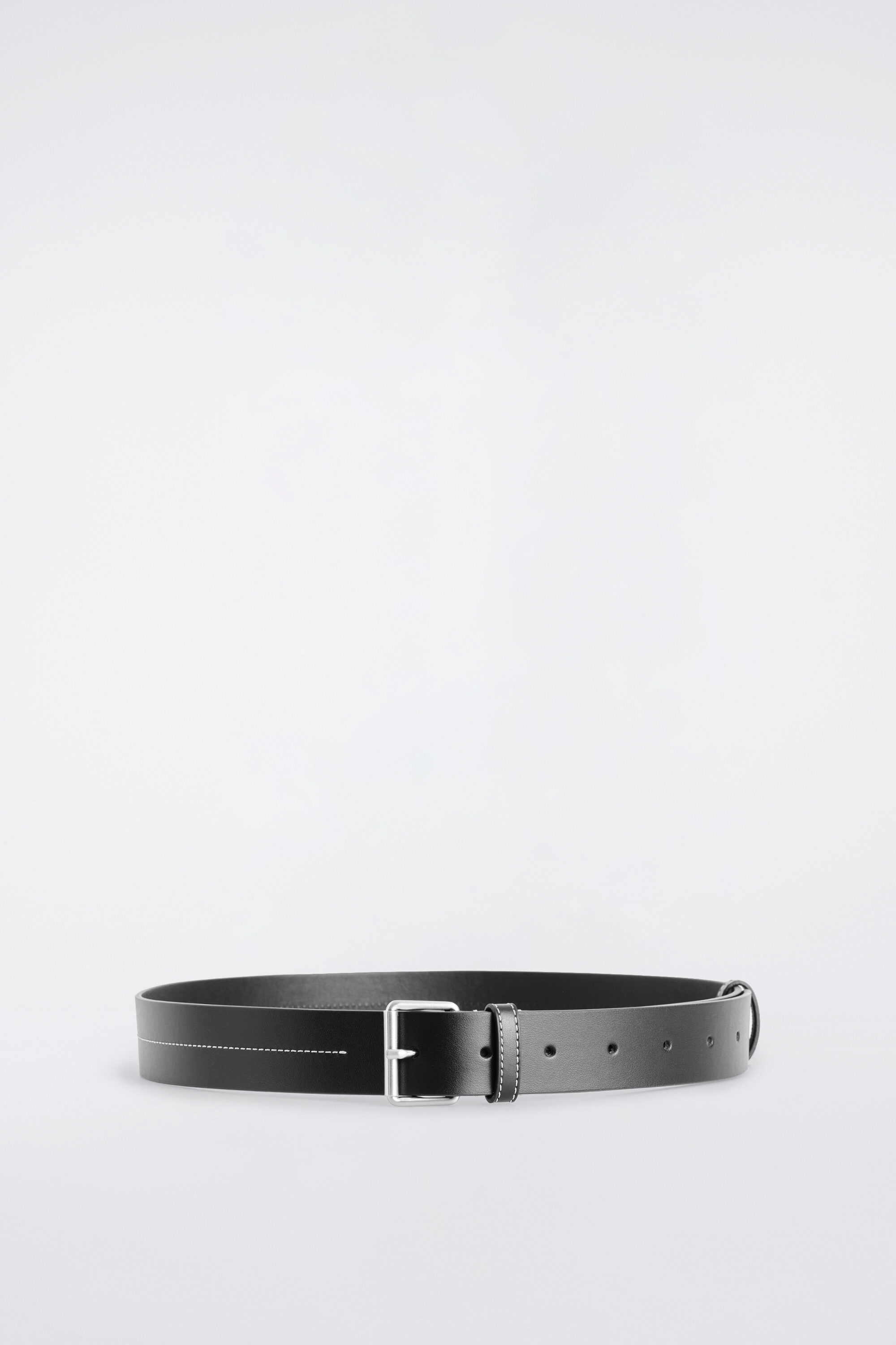 TOPSTITCHED LEATHER BELT - thumbnail 2