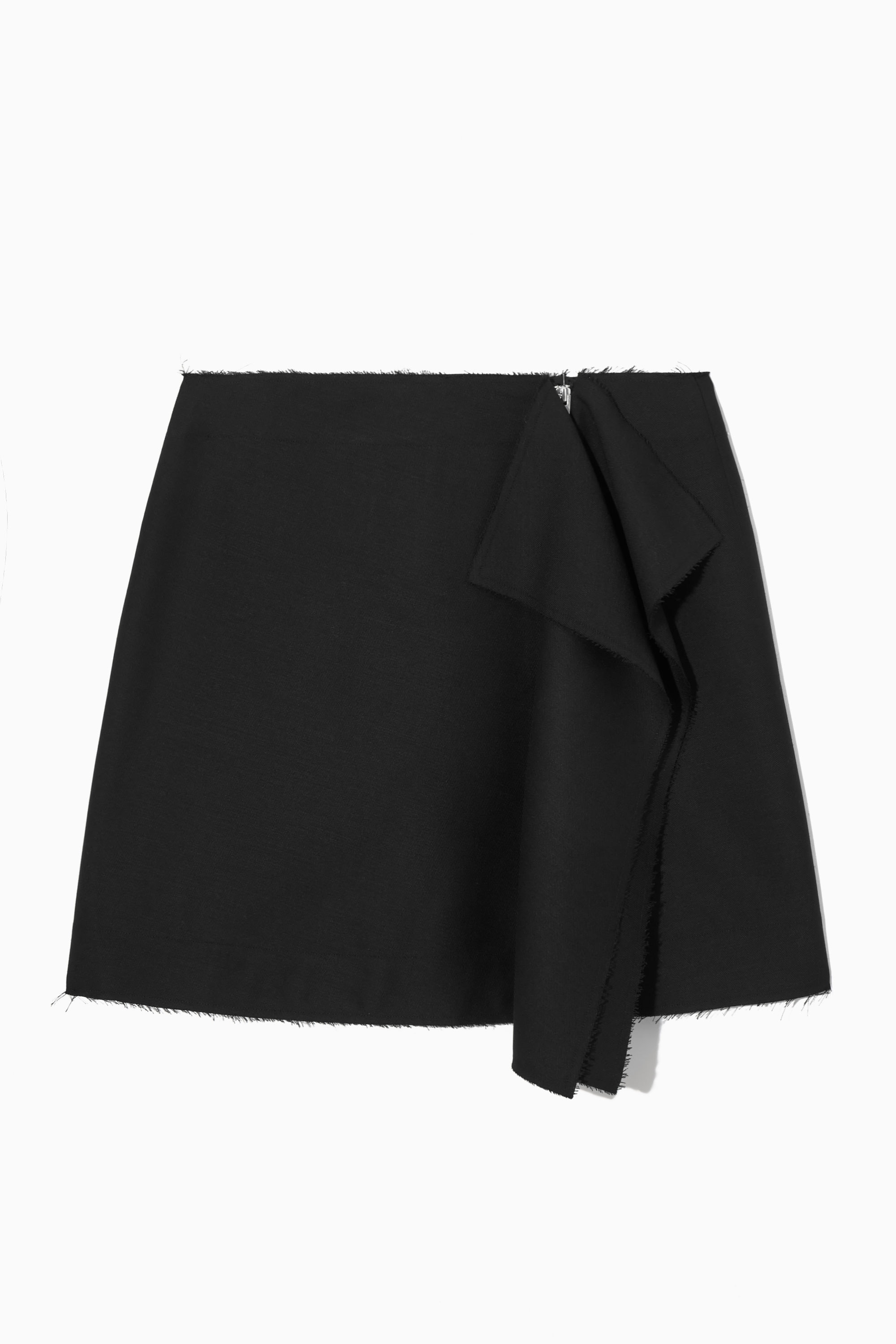 estroso CULOTTES SKIRT ブラック サイズ2　★新品未使用★ LOW-RISE DECONSTRUCTED MINI SKIRT - BLACK | COS