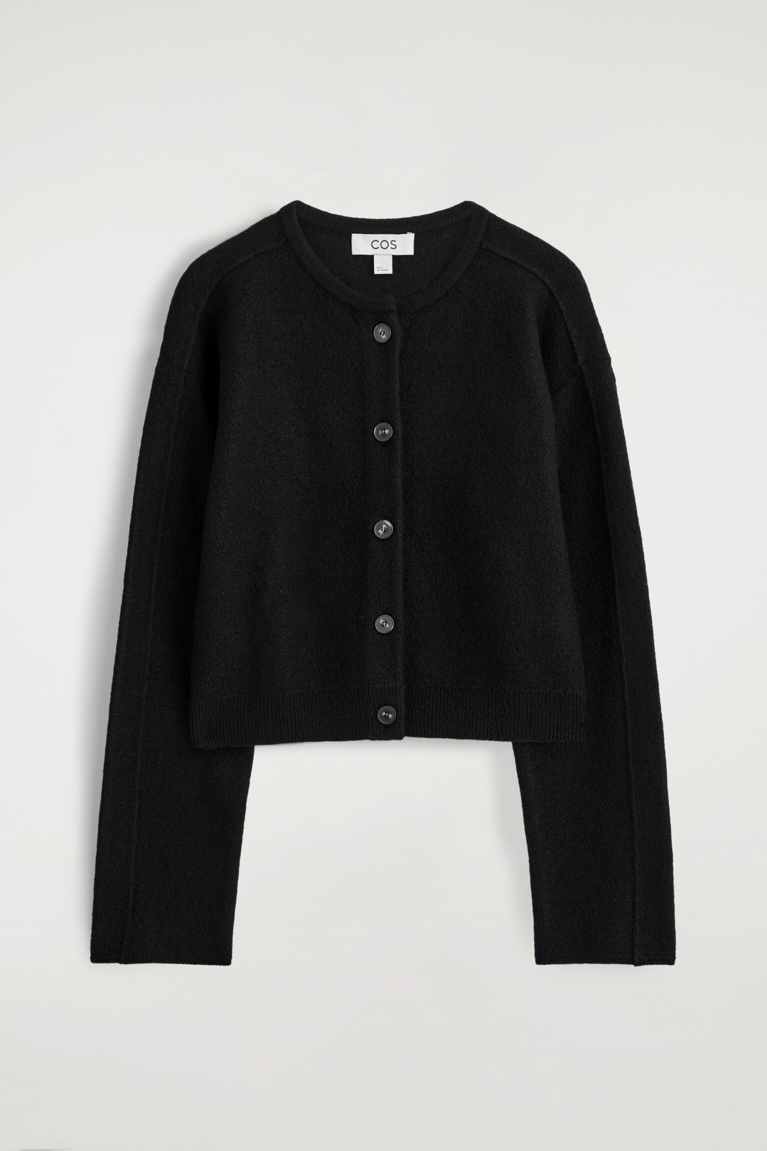 BOILED-WOOL CARDIGAN - BLACK/RED - 2