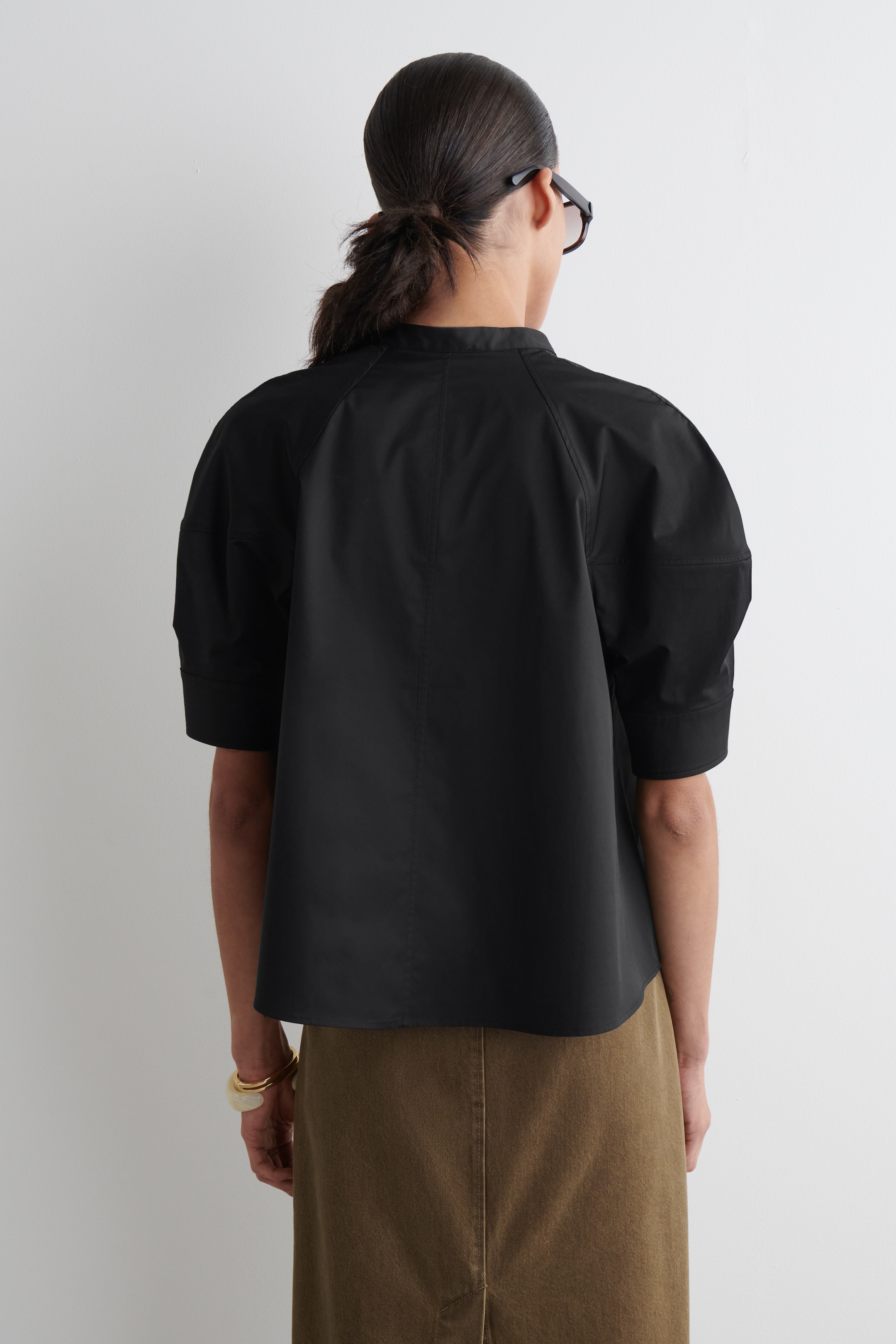 View larger image: PUFF-SLEEVE BLOUSE - BLACK - Ladies | H&M GB 5