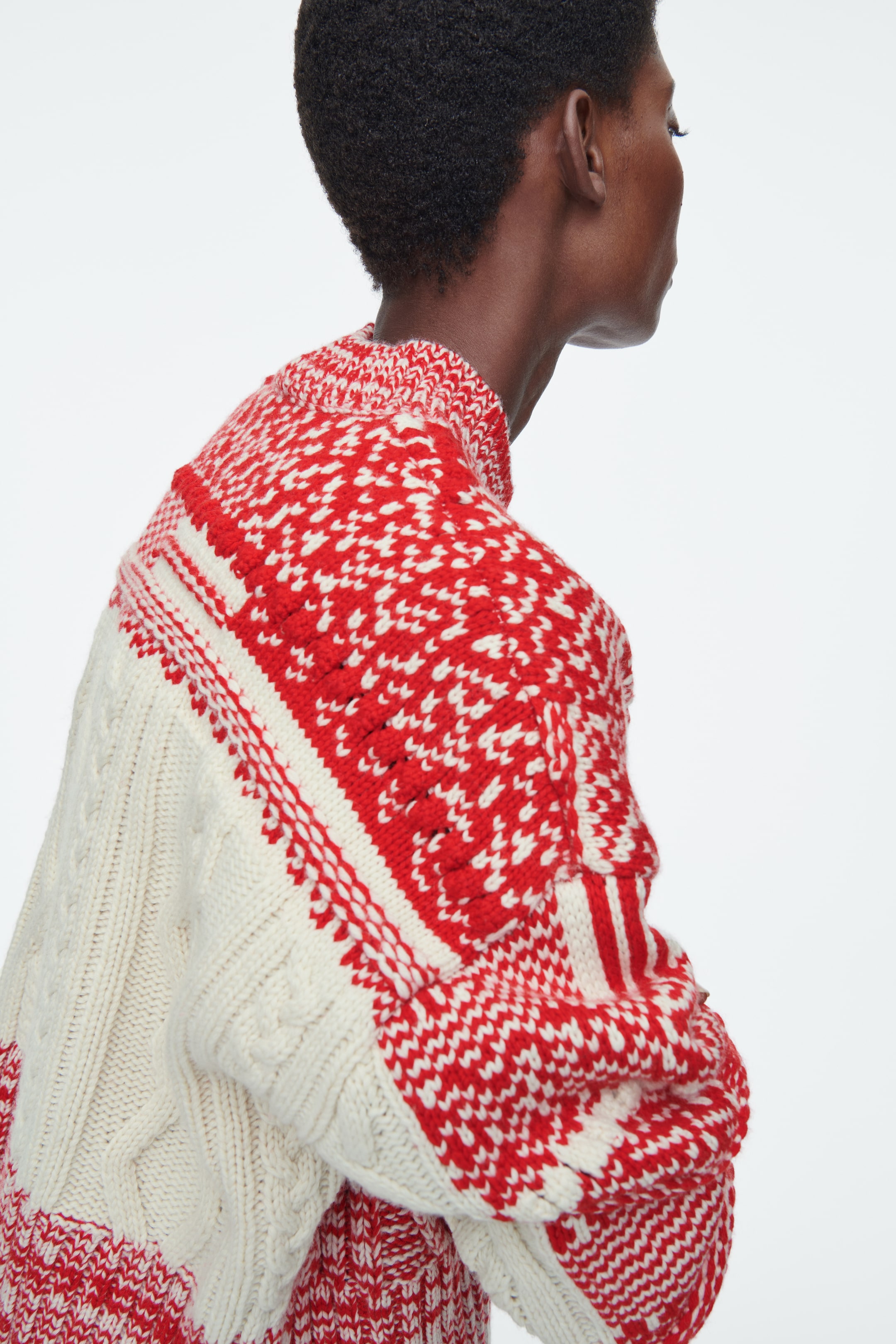 Grösseres Bild ansehen: FAIR-ISLE-PULLOVER AUS WOLL-KASCHMIR-MIX - ROT/CREME - DAMEN | H&M CH 4