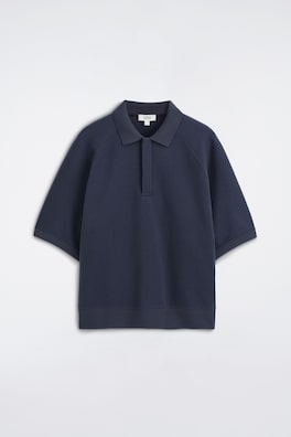 SCUBA-JERSEY POLO SHIRT — NAVY 7