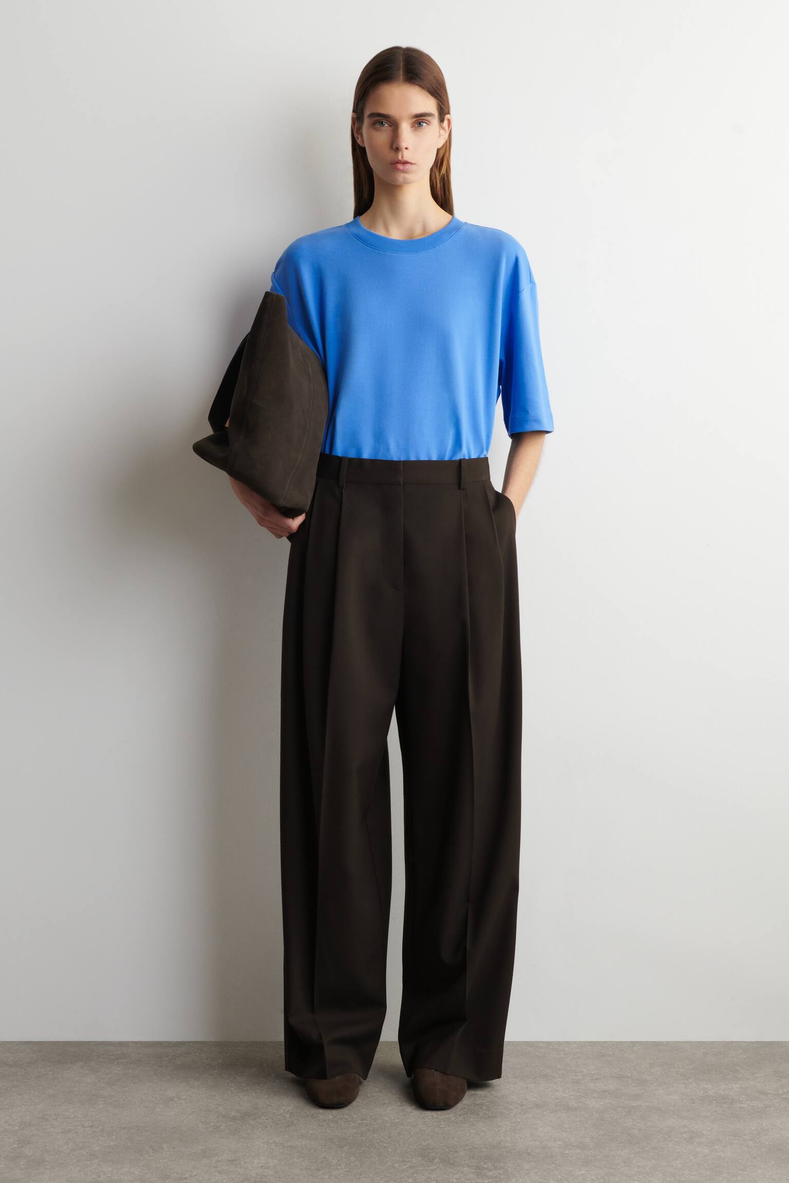 OVERSIZED T-SHIRT - BLUE/אפור מלנג'/PINK/שחור - 4