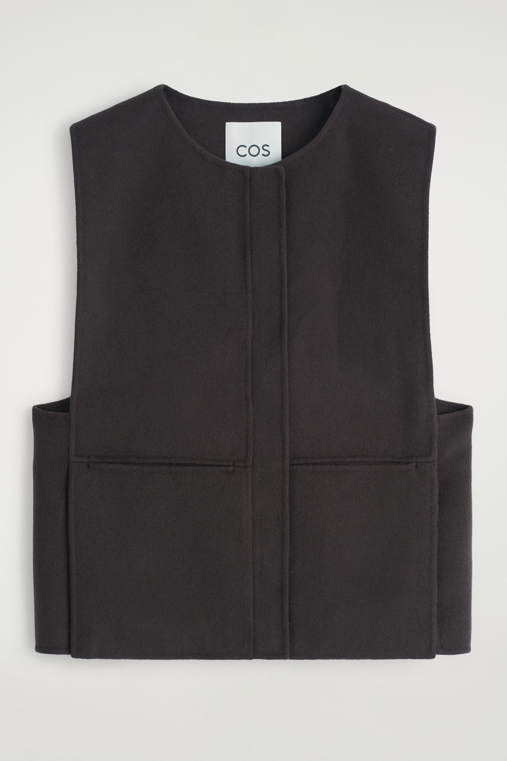 DOUBLE-FACED WOOL HYBRID VEST