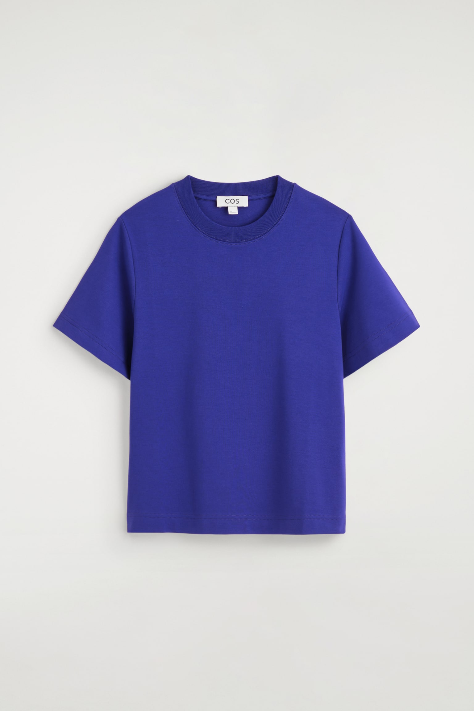 CLEAN CUT T-SHIRT - COBALT BLUE/WHITE/BLACK/DARK-GREY MÉLANGE/BLACK / WHITE / RED / STRIPED/DARK BROWN/NAVY / RED / STRIPED/DARK GREEN/PINK/YELLOW/BEIGE MÉLANGE/IVORY / YELLOW / STRIPED/WHITE / ORANGE - 1