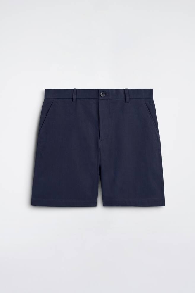CHINOSHORTS AUS BAUMWOLLE MIT GERADEM BEIN - NAVYBLAU/BEIGE - 1