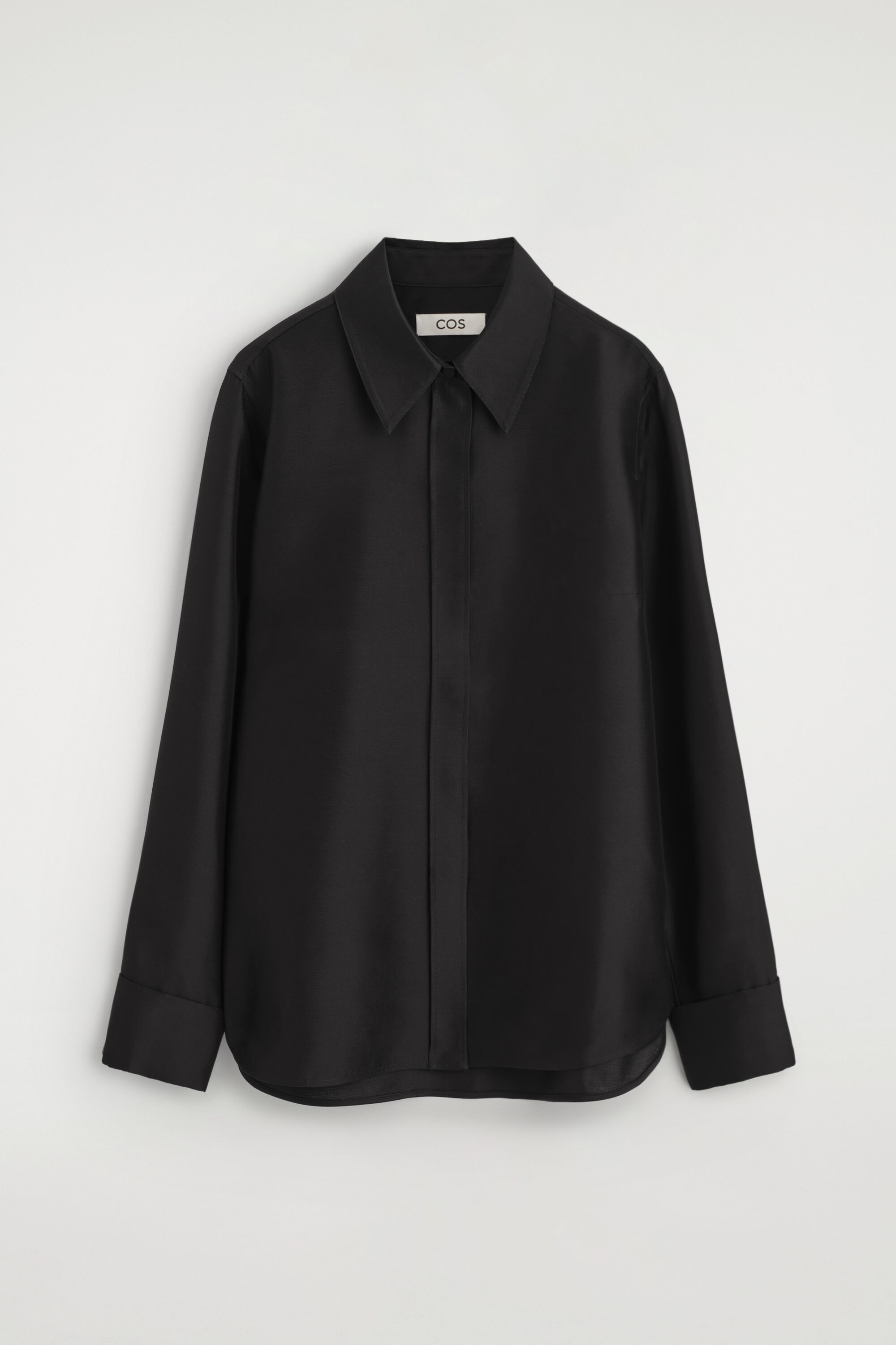 TAILORED SILK SHIRT - CARBON | COS US