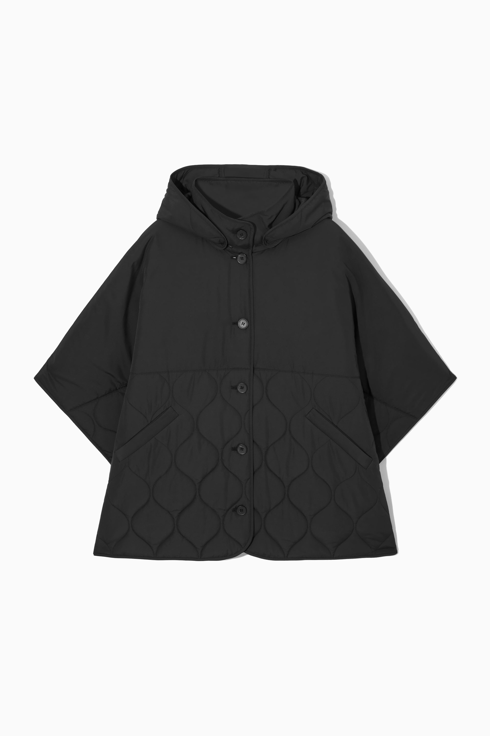 ポンチョ・ケープ Herno Black Hooded Cape RESORT PONCHO IN SOFT PONCHO & NYLON ULTRALIGHT in Black for