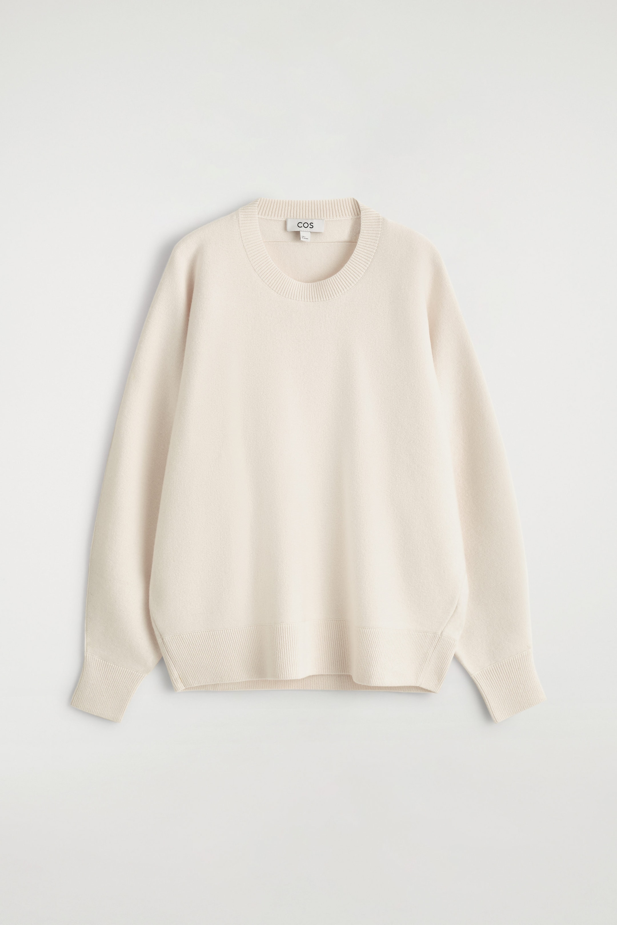 ROUNDED DOUBLE-FACED WOOL JUMPER
