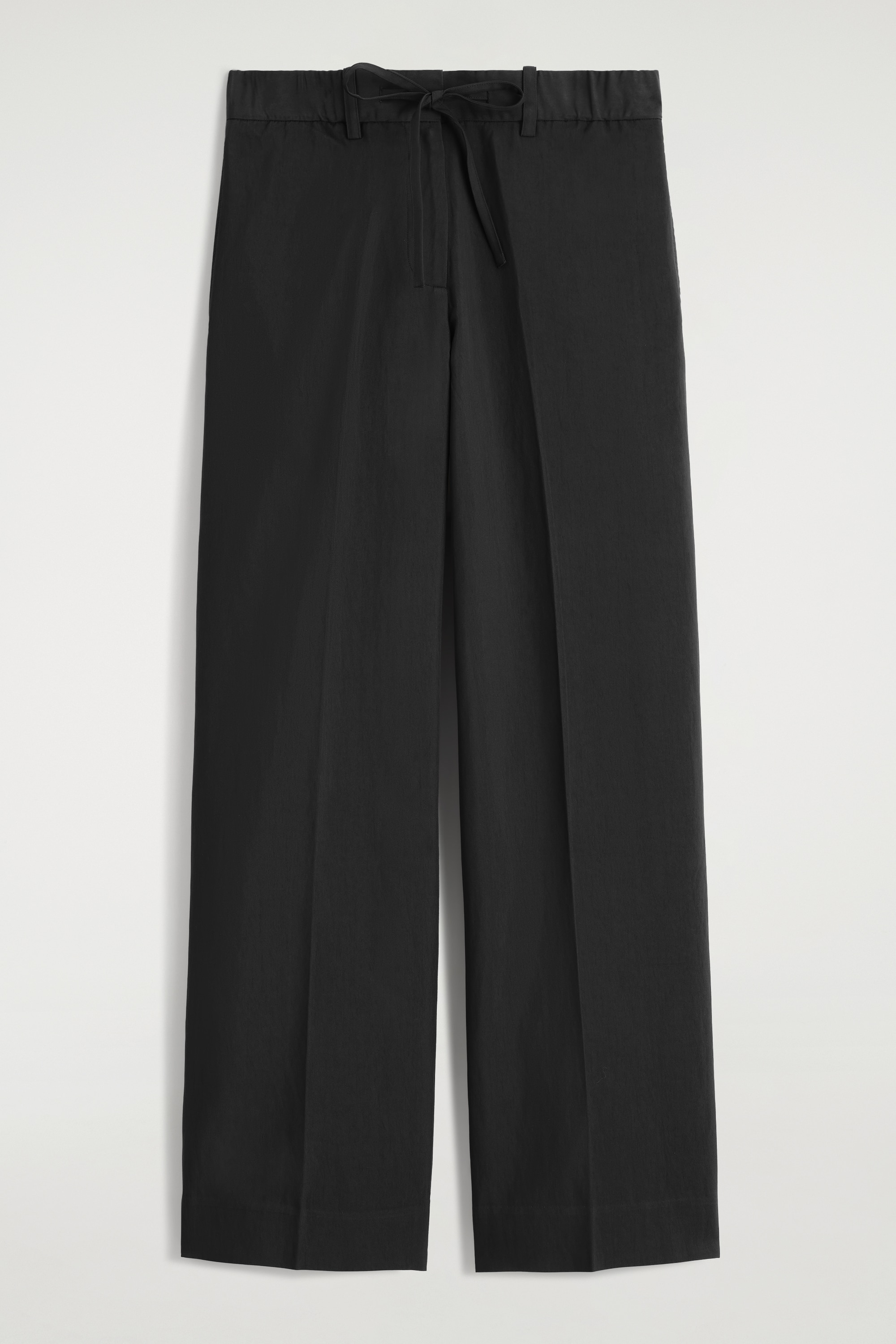 PANTALON FLUIDE À TAILLE AJUSTABLE - NOIR/BRUN