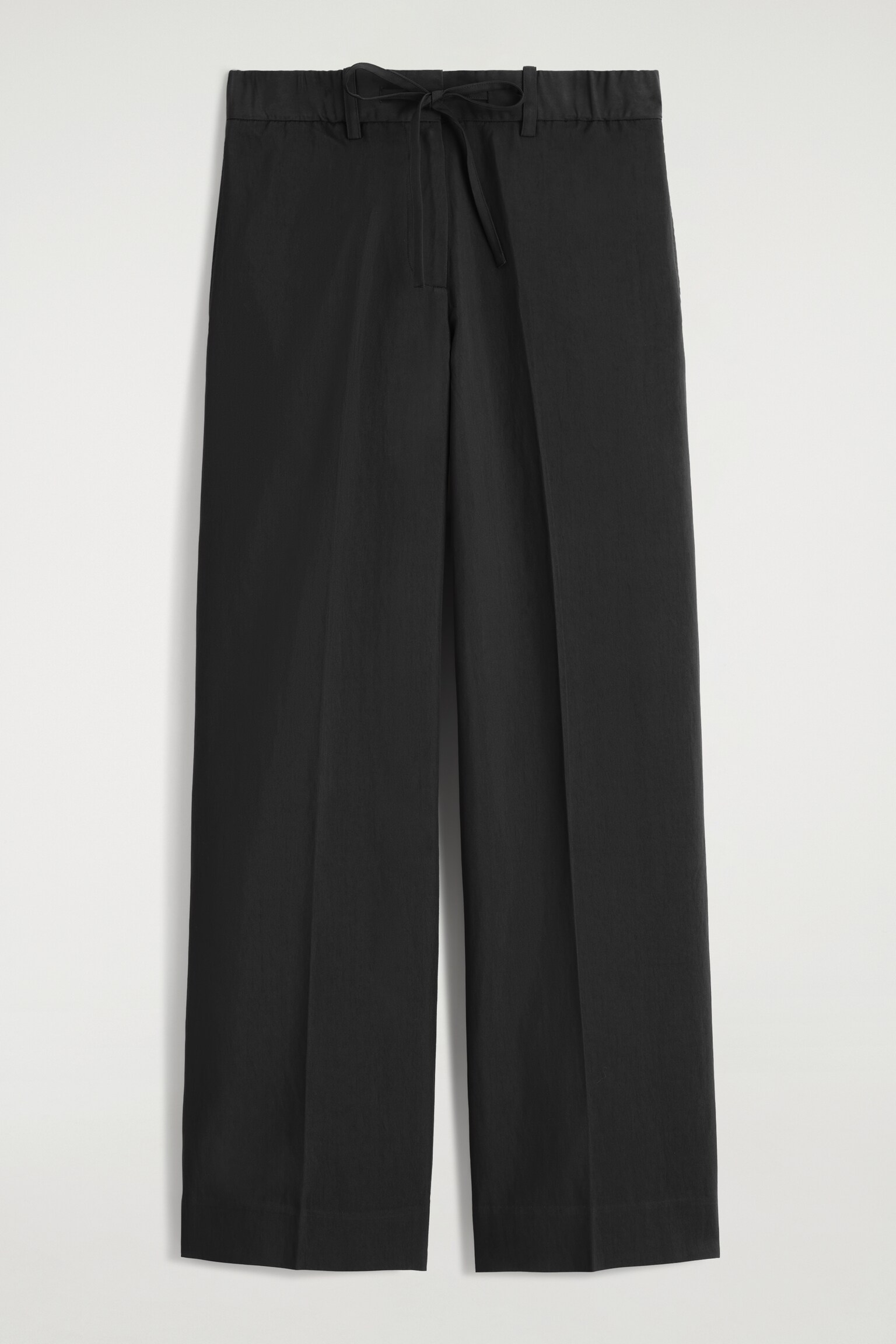 PANTALON FLUIDE À TAILLE AJUSTABLE - NOIR/BRUN - 2