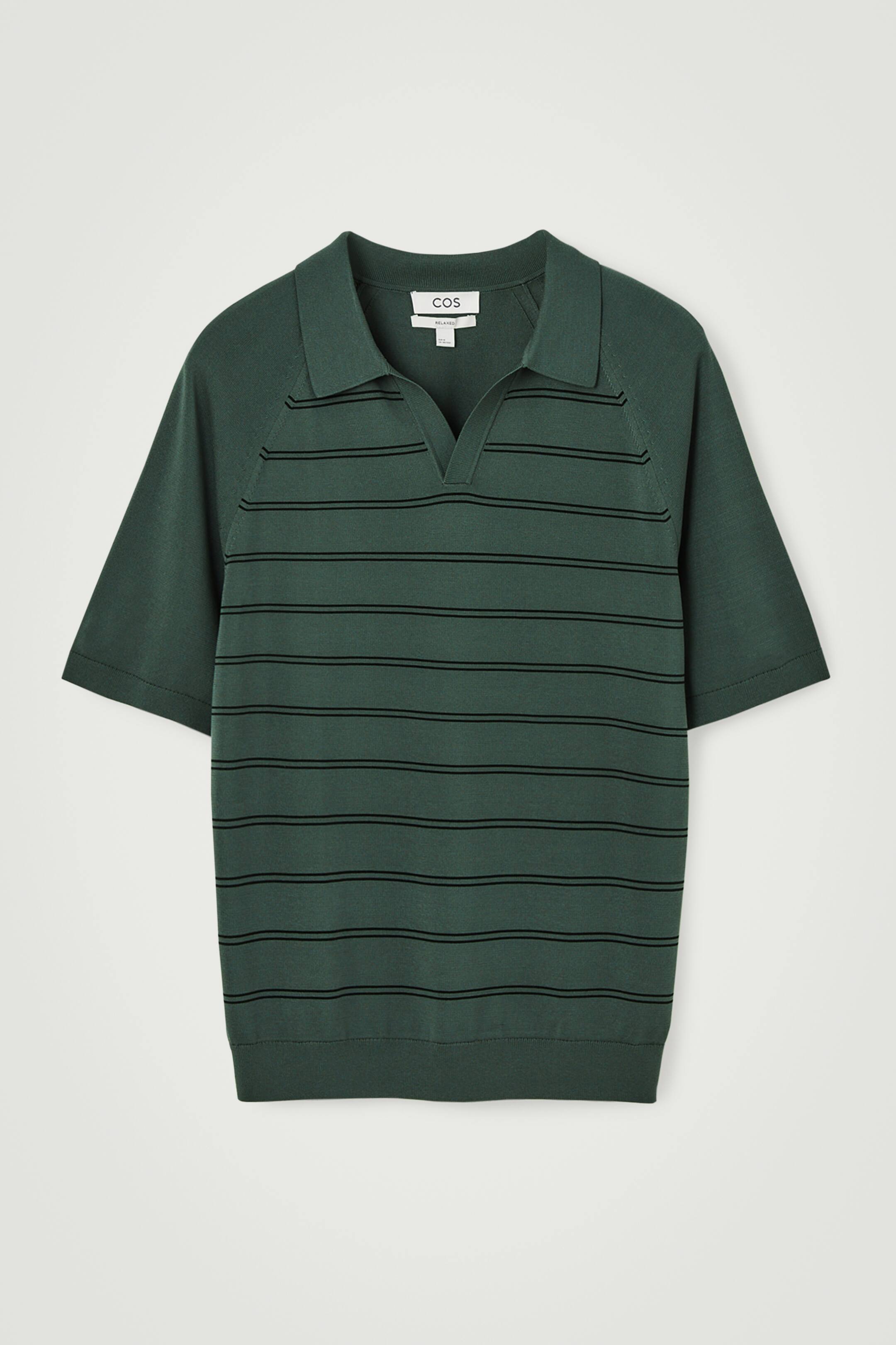 View larger image: STRIPED KNITTED POLO SHIRT - GREEN - Men | H&M GB 1