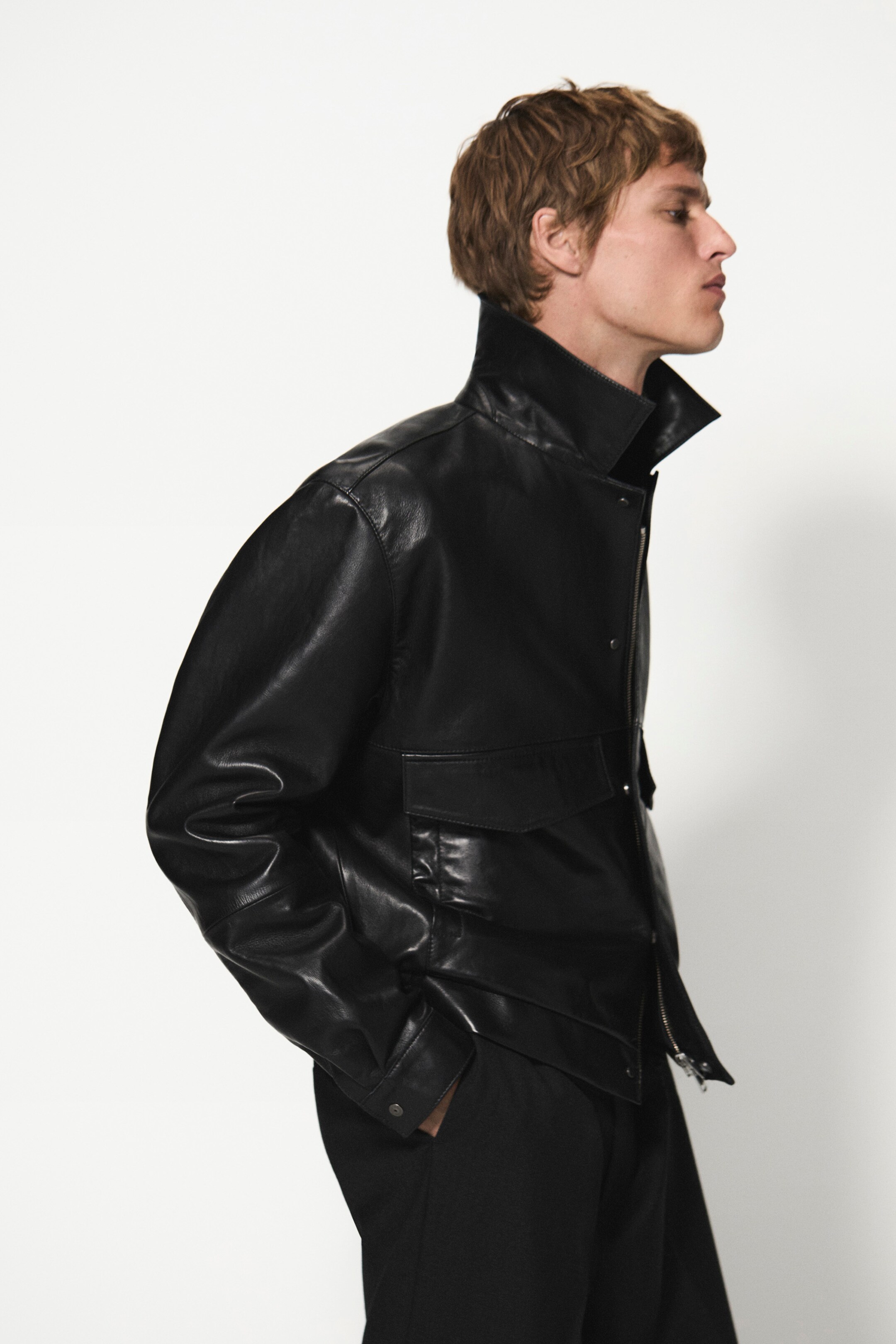 Größeres Bild ansehen: BLOUSONJACKE AUS LEDER - SCHWARZ - Men | H&M DE 11