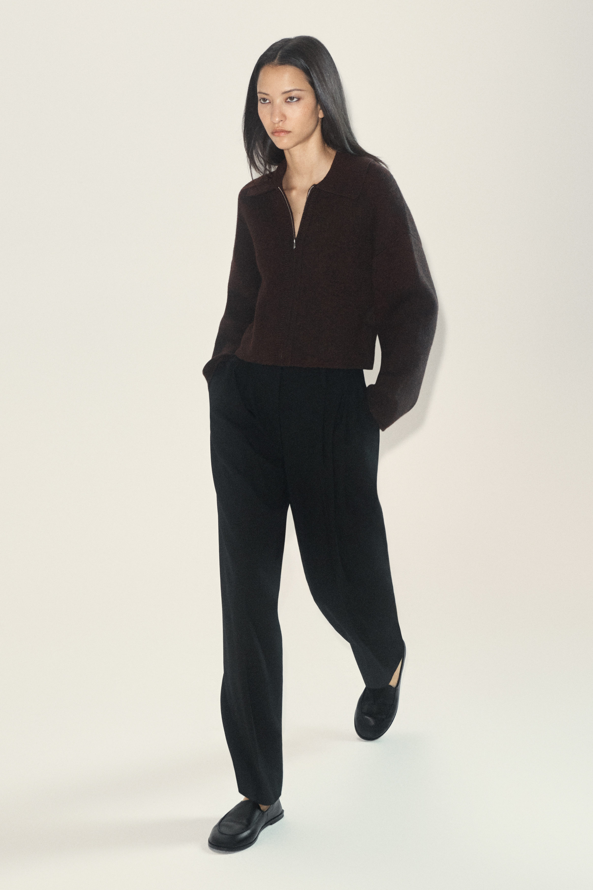 COS クロップド ニットジャケット CROPPED KNITTED MERINO WOOL JACKET クロップドニットメリノウール