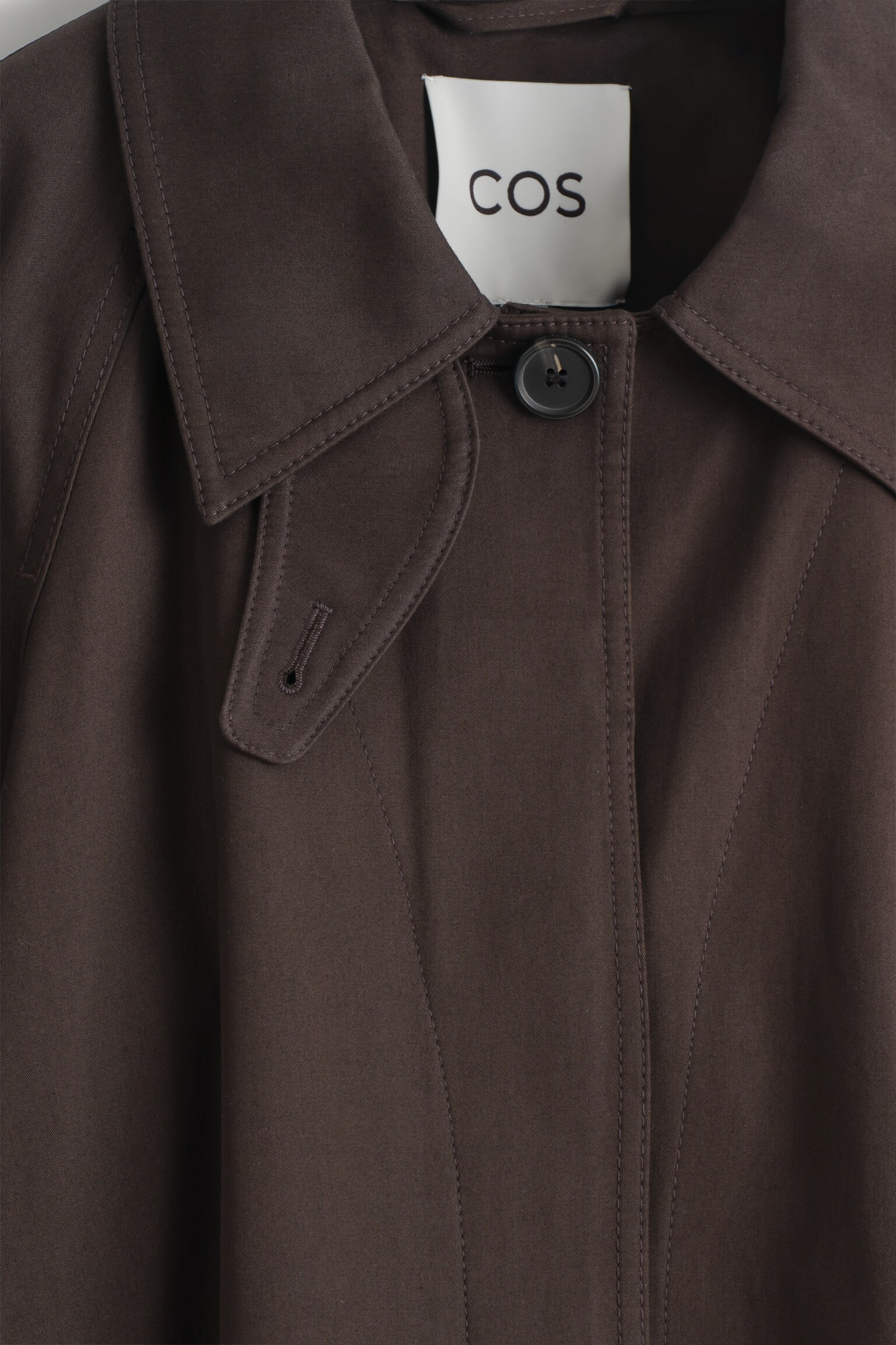 TRENCH CON TAGLIO A TRAPEZIO - MARRONE/BEIGE - 3