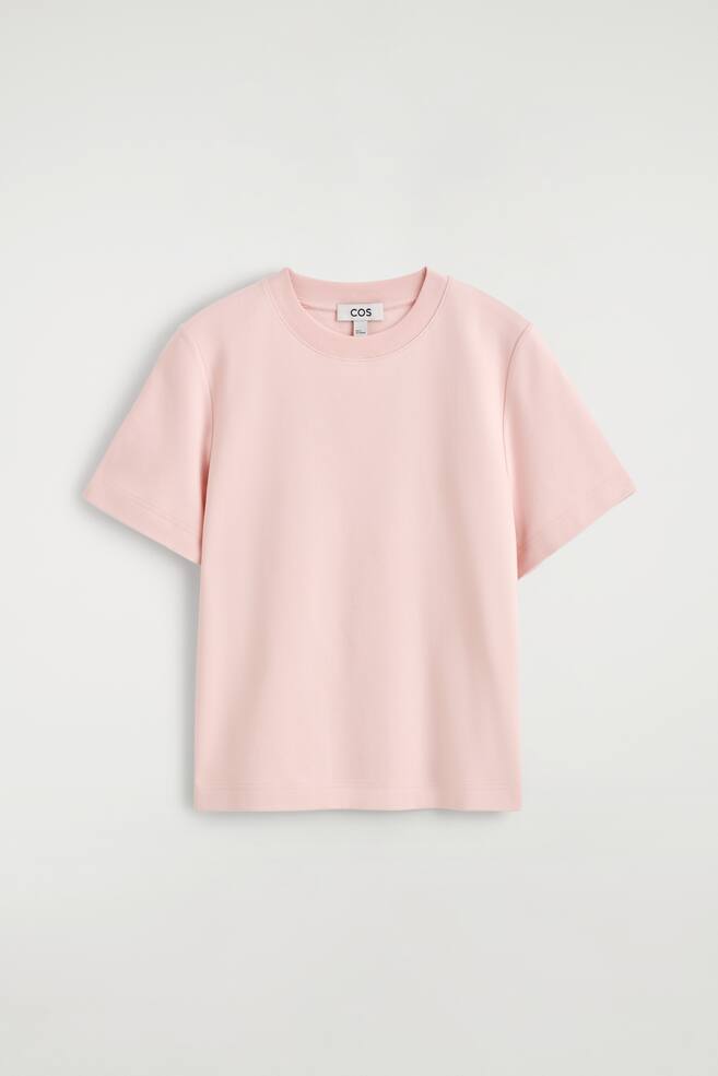 SCHLICHTES T-SHIRT - ROSA/WEISS/SCHWARZ/WEISS/ROT/GESTREIFT/DUNKELBRAUN/SCHWARZ/DUNKELGRAU MELIERT/BEIGE MELIERT/ELFENBEIN/GELB/GESTREIFT/WEISS/ORANGE/GELB - 1