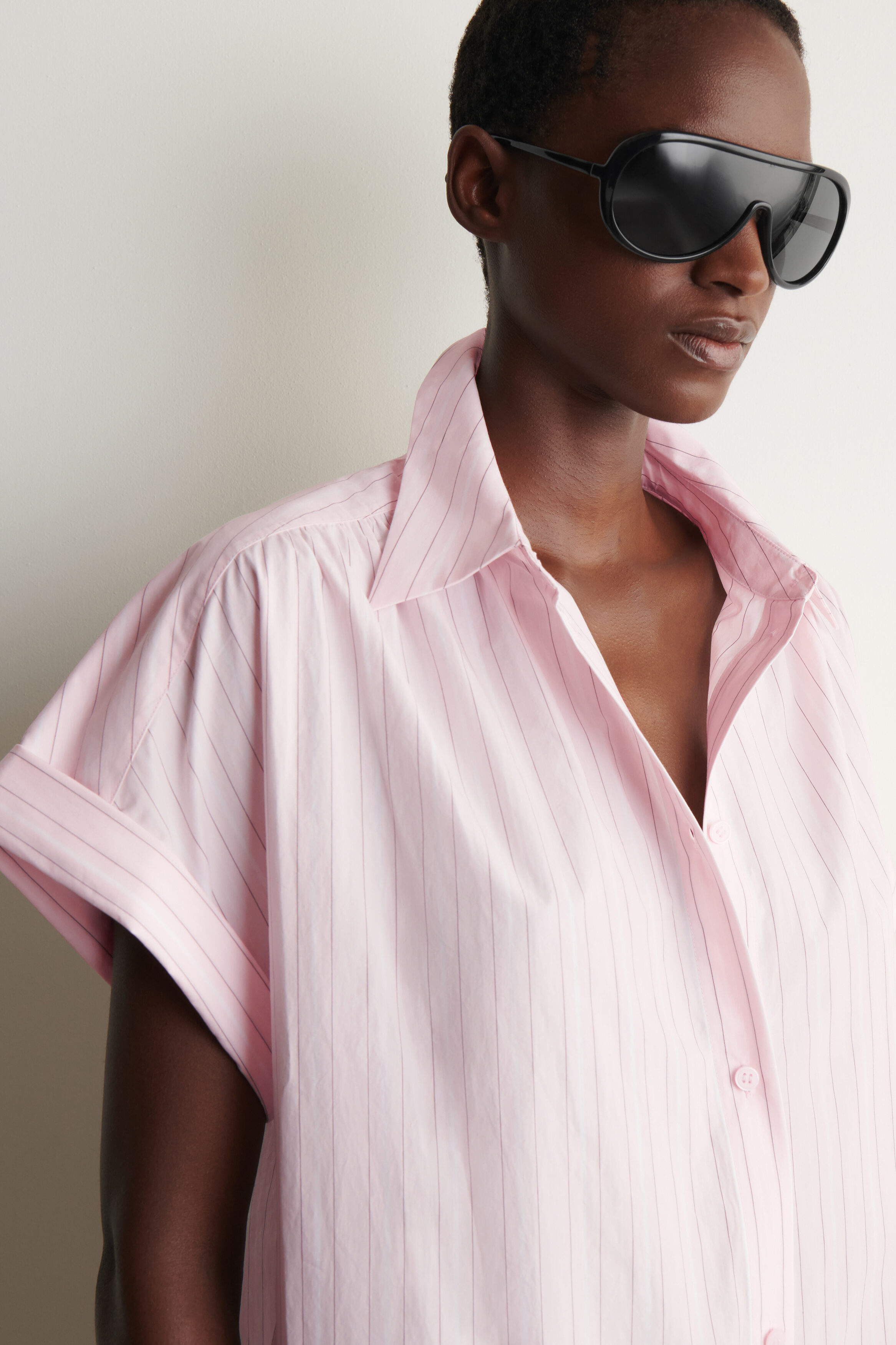 pink stripe dress shirt The Icon Shirt in Stripe Pink/White Stripe / XXL