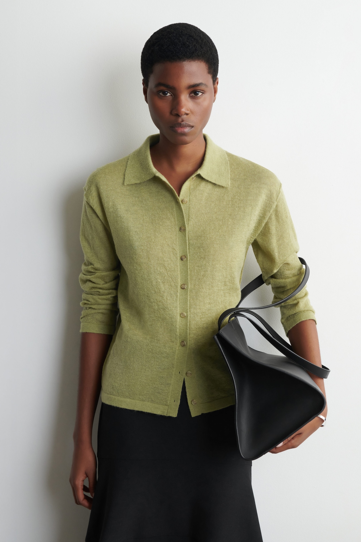 KNITTED MOHAIR-BLEND SHIRT