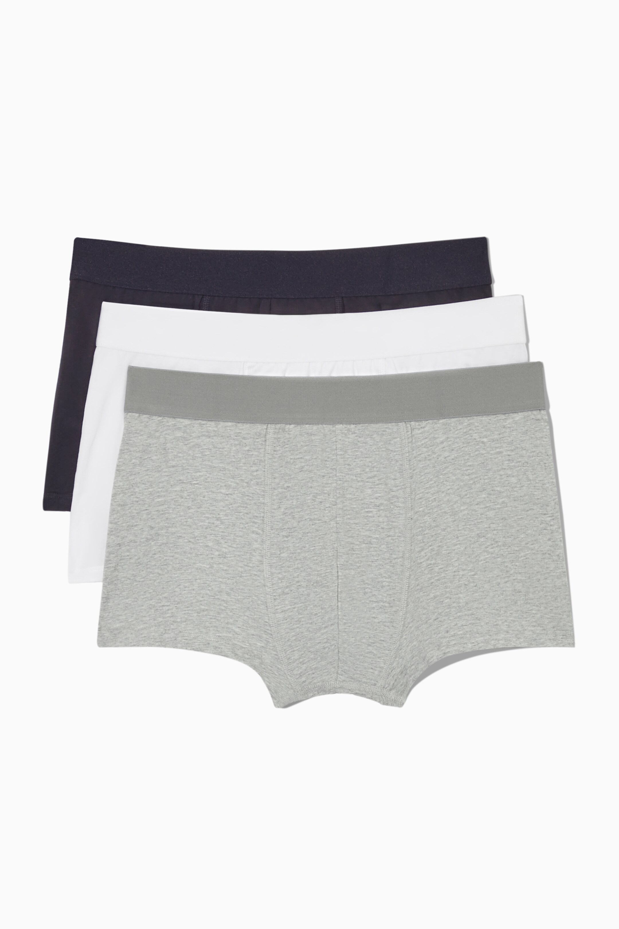 View larger image: 3-PACK JERSEY BOXER BRIEFS - GREY / WHITE / BLACK - Men | H&M GB 1