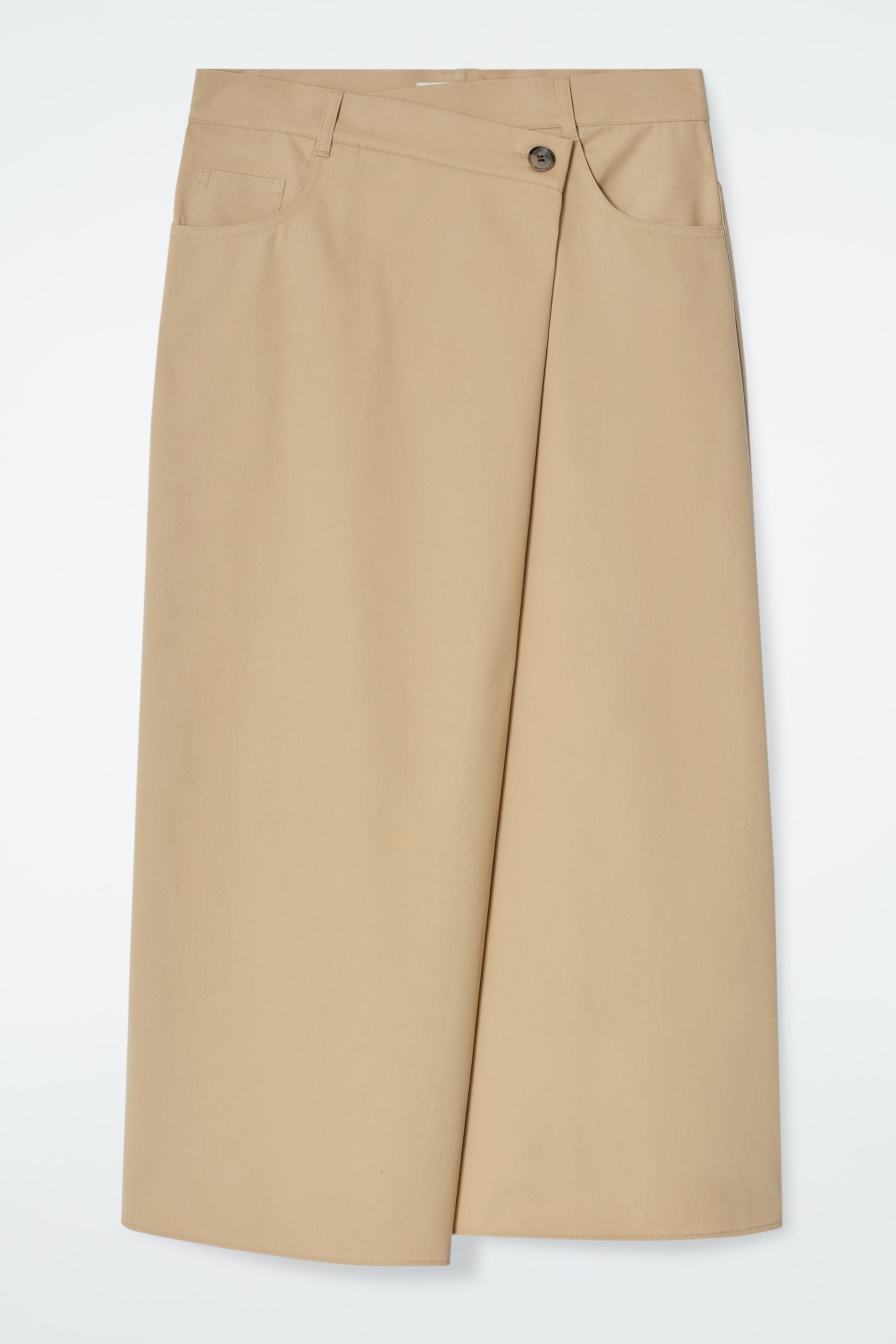 Grösseres Bild ansehen: ASYMMETRISCHER MIDIROCK AUS BAUMWOLLE - BEIGE - DAMEN | H&M CH 5