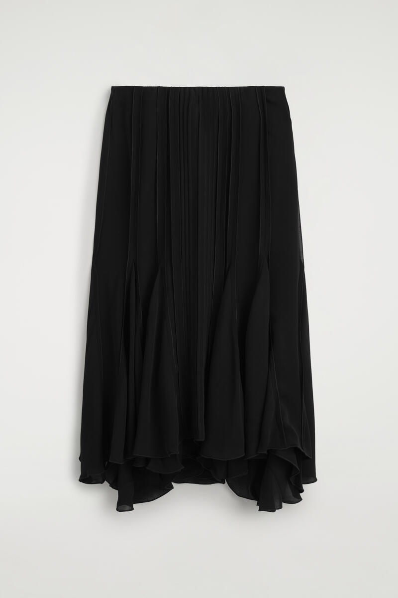 Voluminous Pleated Midi Skirt