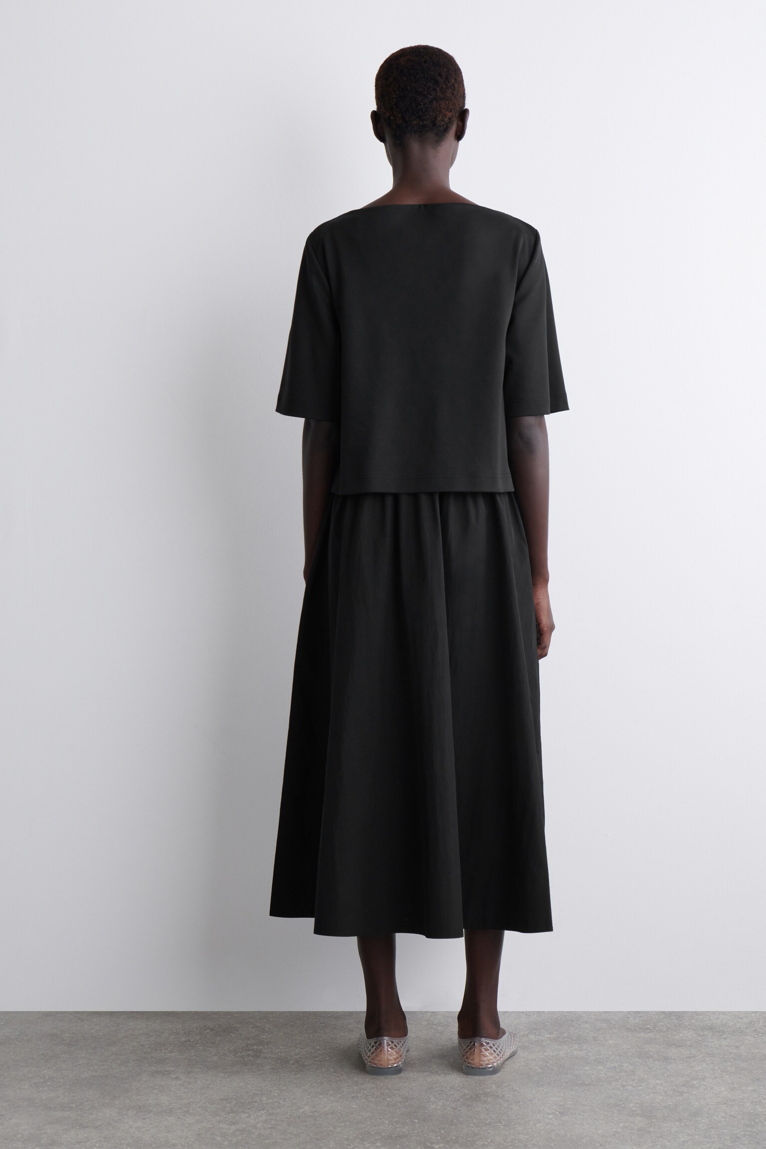 MEHRLAGIGES MIDIKLEID MIT U-BOOT-AUSSCHNITT - SCHWARZ - 5