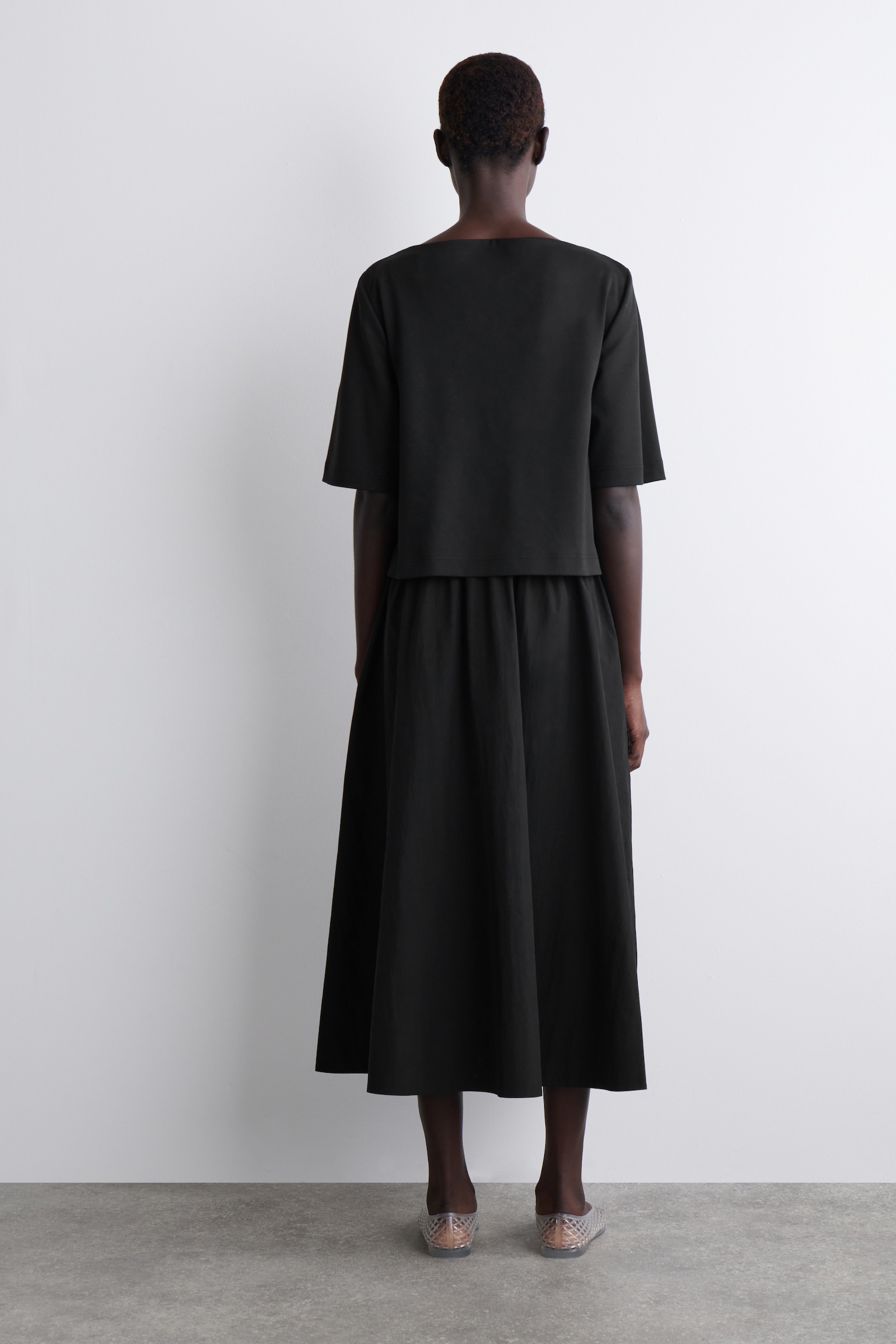 MEHRLAGIGES MIDIKLEID MIT U-BOOT-AUSSCHNITT - SCHWARZ - 5