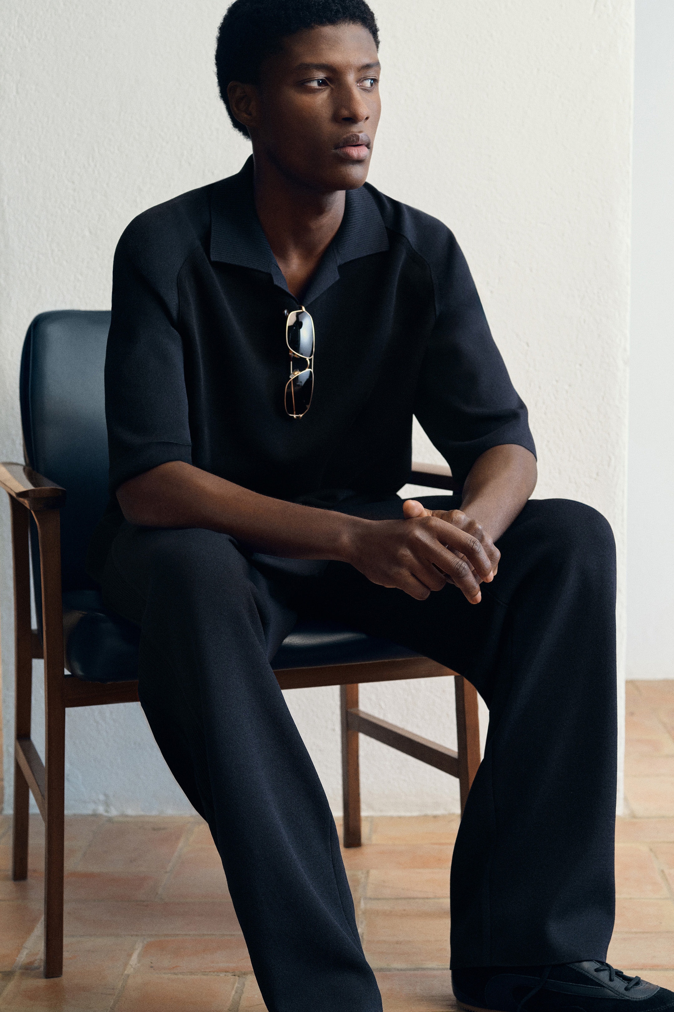 DOUBLE-FACED STRAIGHT-LEG TRACK PANTS