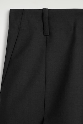BOX-PLEAT WOOL MIDI SKIRT — BLACK 6