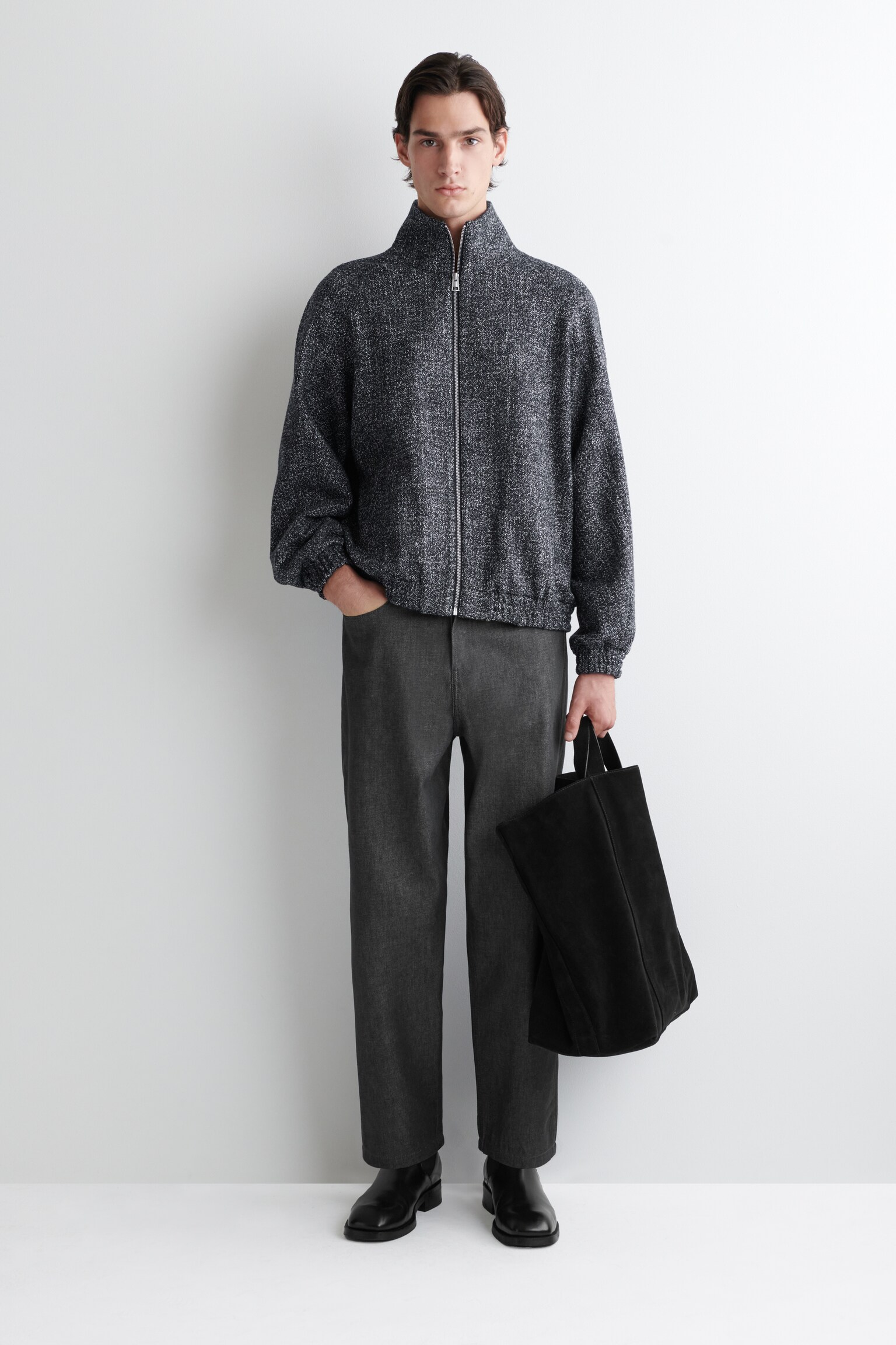 CHAQUETA DEPORTIVA DE TWEED - NEGRO - 3