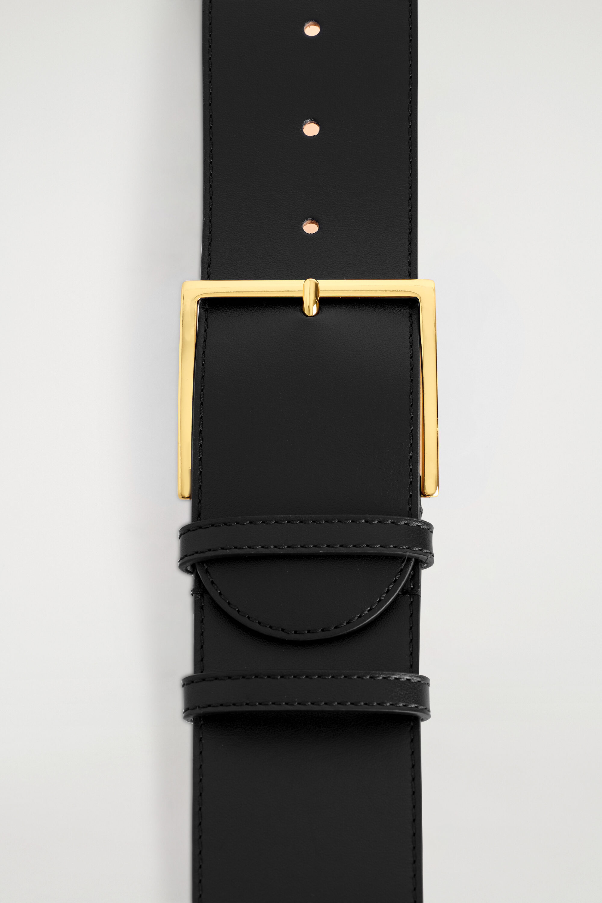 LOW-WAIST WIDE LEATHER BELT - BLACK | COS US
