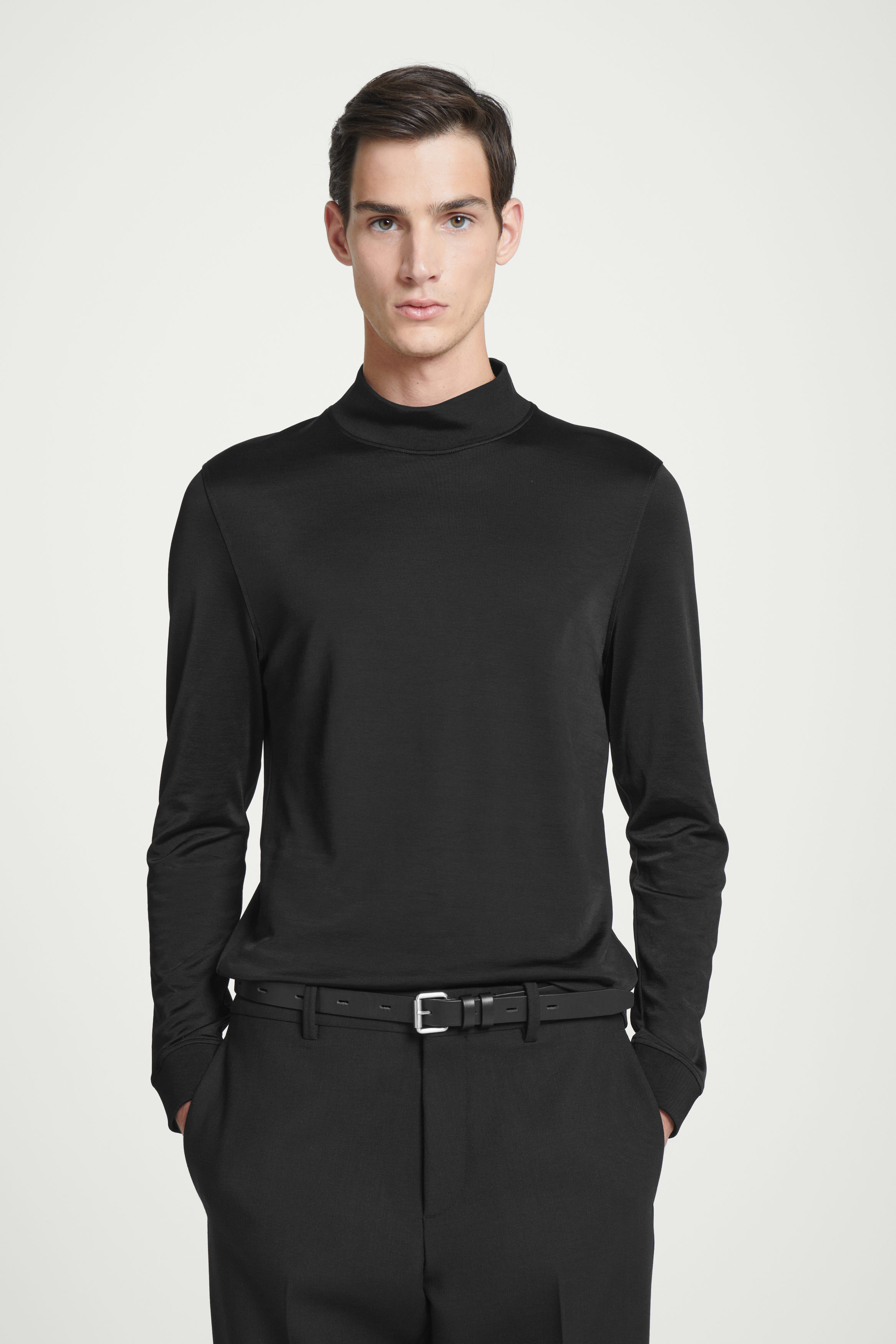 【CPGN STUDIO】L/S Heavy Overfit Stripe Half Turtleneck Vertical Colorblocked Turtleneck Sweater - Snug Fit, 4473669