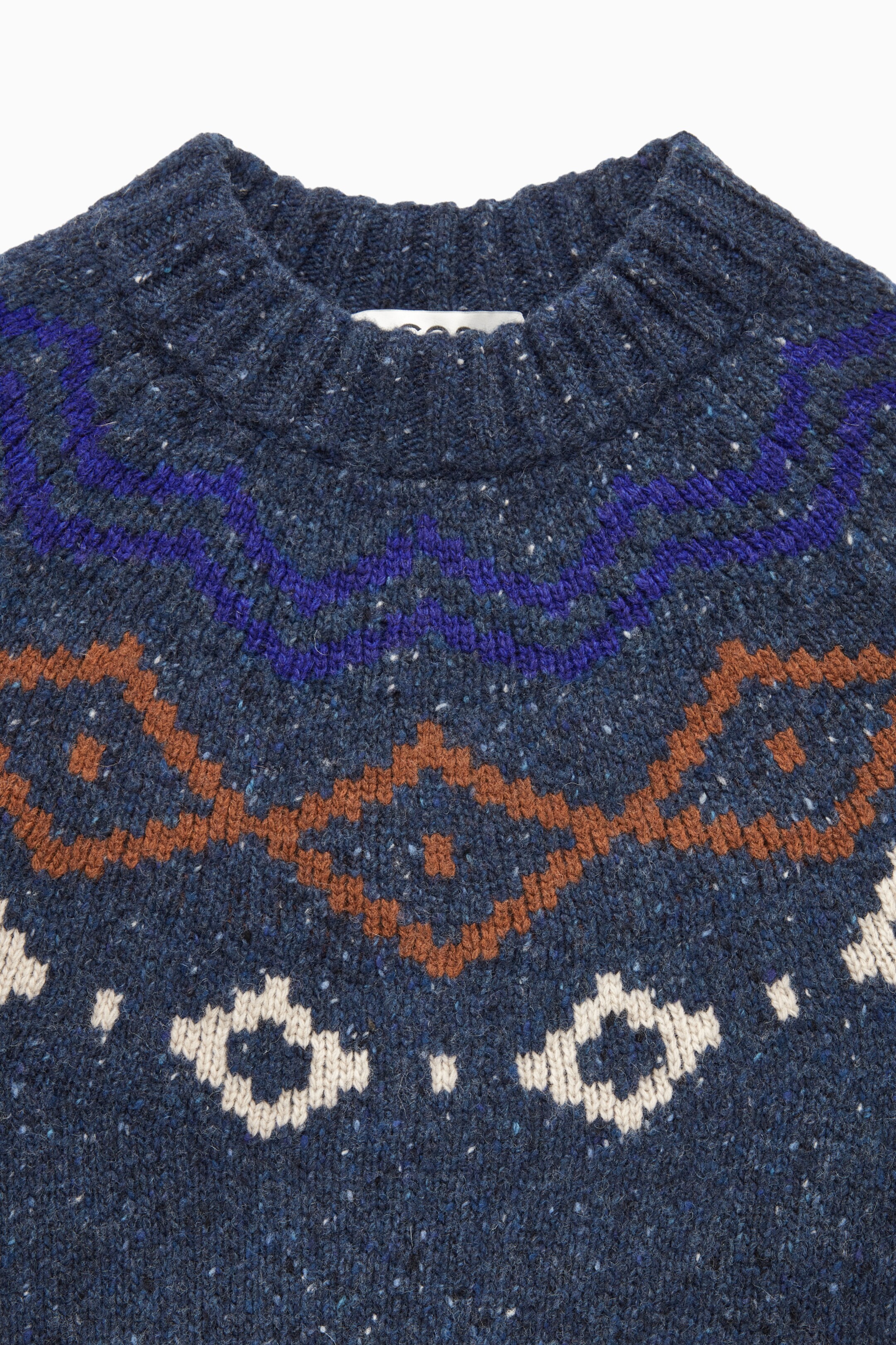 View larger image: FAIR ISLE MERINO WOOL JUMPER - DARK BLUE - Ladies | H&M GB 2