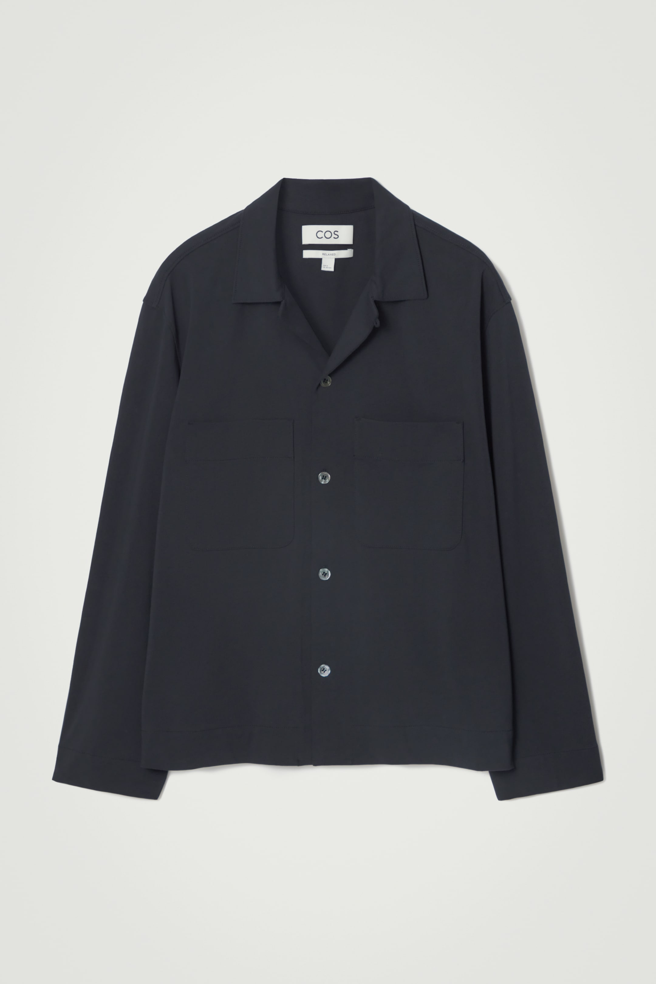 Ingrandisci l'immagine: RELAXED PYJAMA-STYLE COTTON-CREPE SHIRT - NAVY - UOMO | H&M CH 1