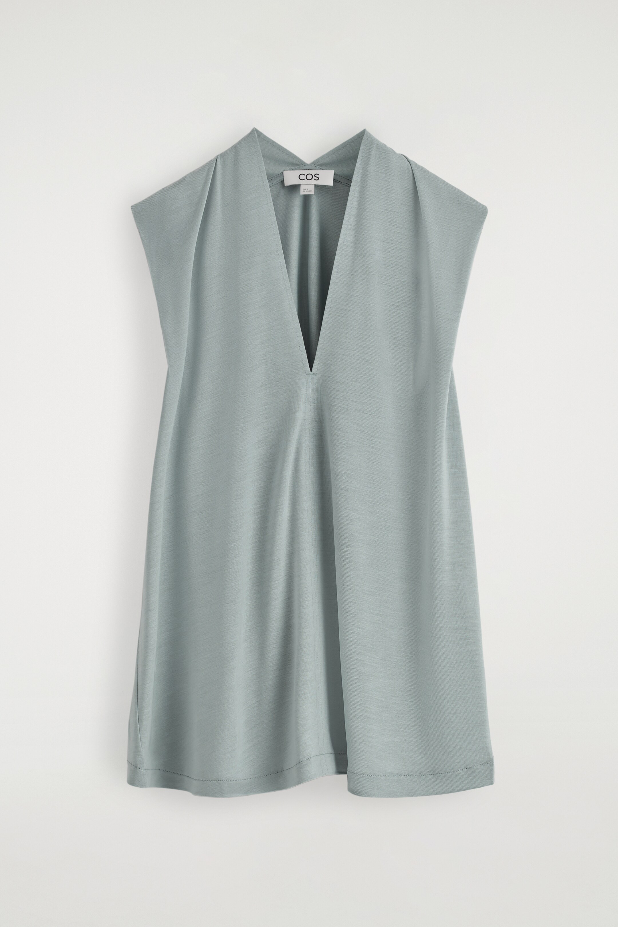 Visualizza immagine più grande: TOP CON SCOLLO A V DRAPPEGGIATO - AZZURRO - DONNA | H&M IT 6