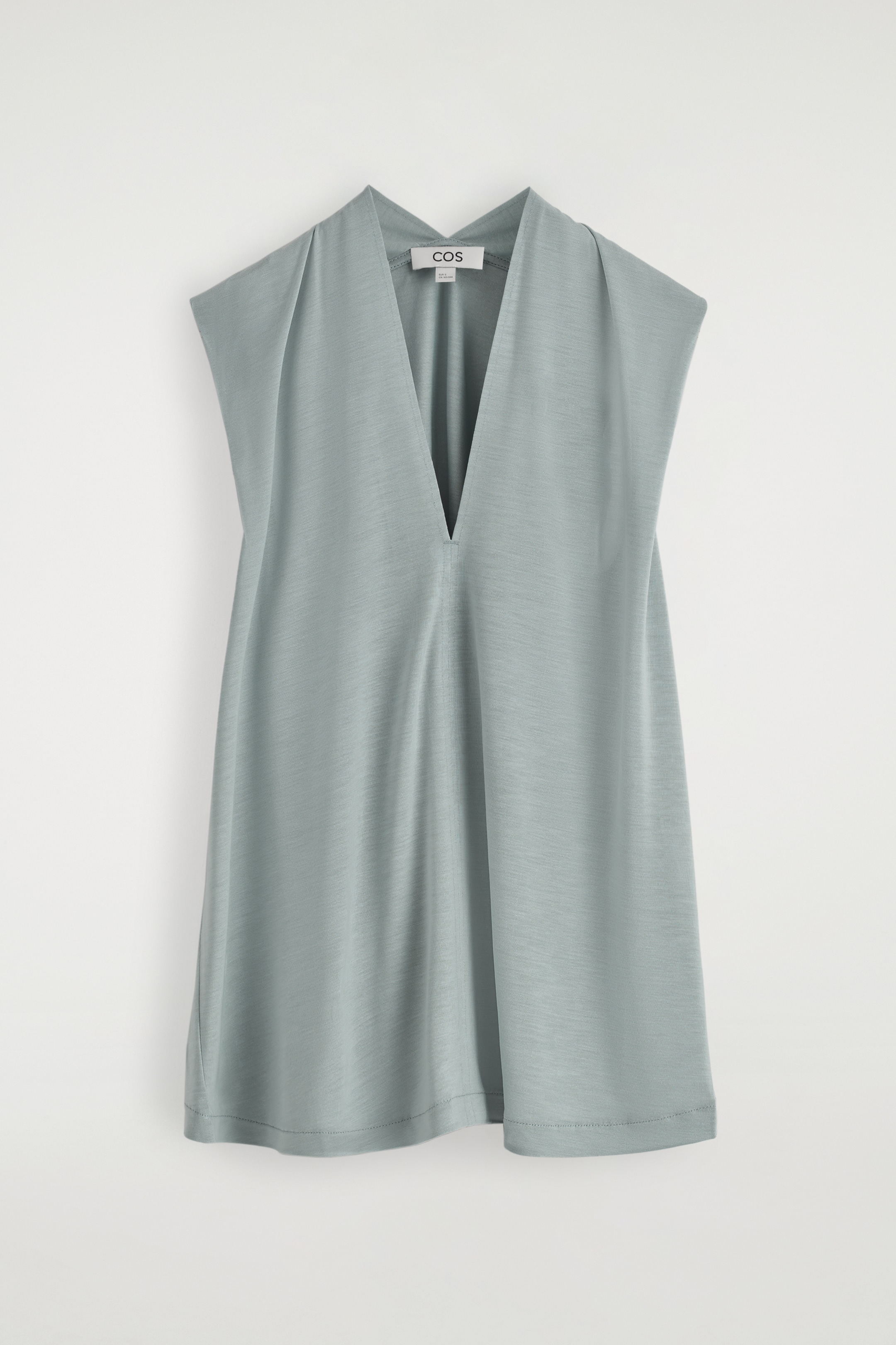Visa större bild: DRAPERAD V-RINGAD TOPP - LJUSBLÅ - DAM | H&M SE 6