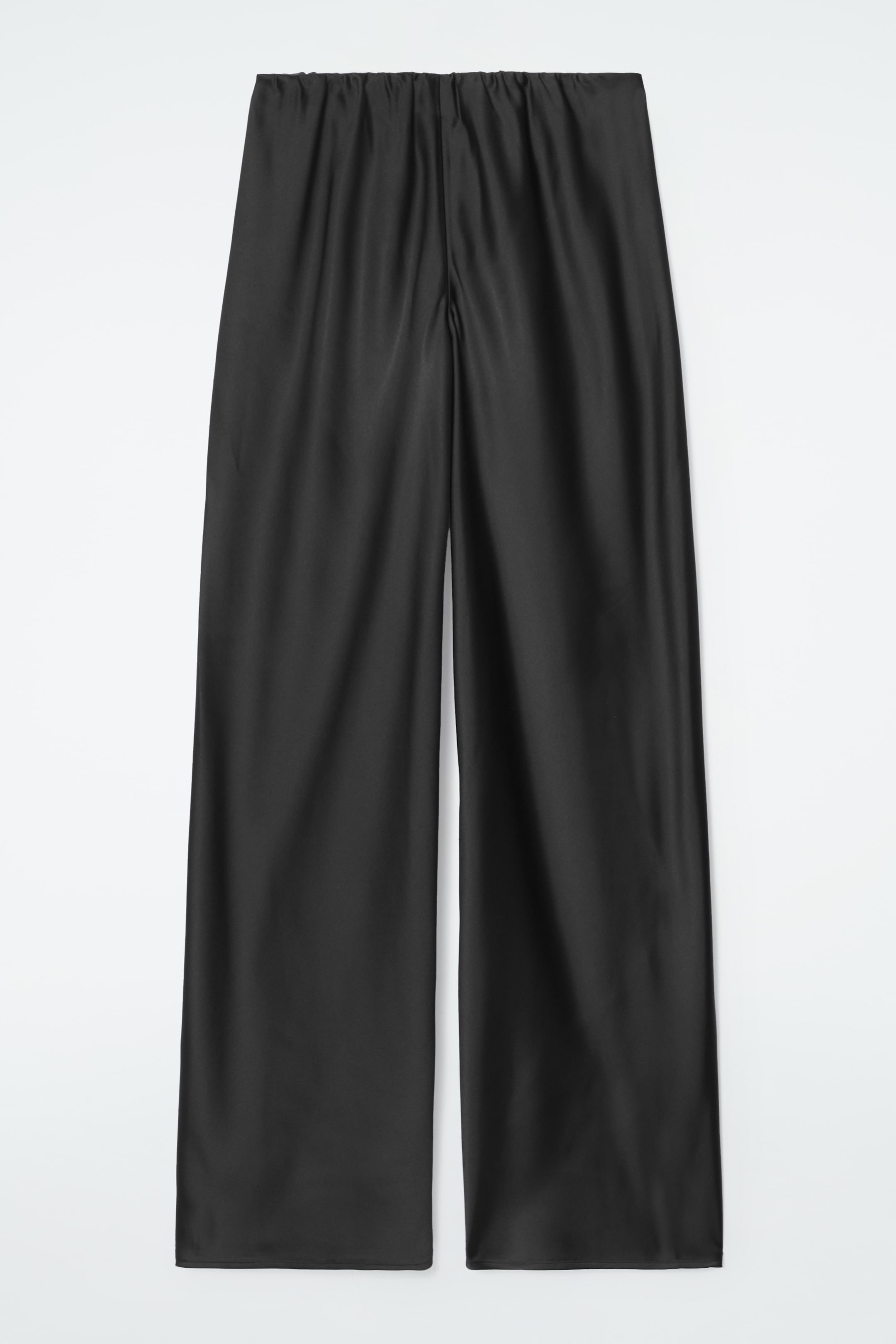 View larger image: ELASTICATED SATIN TROUSERS - BLACK - Ladies | H&M GB 5