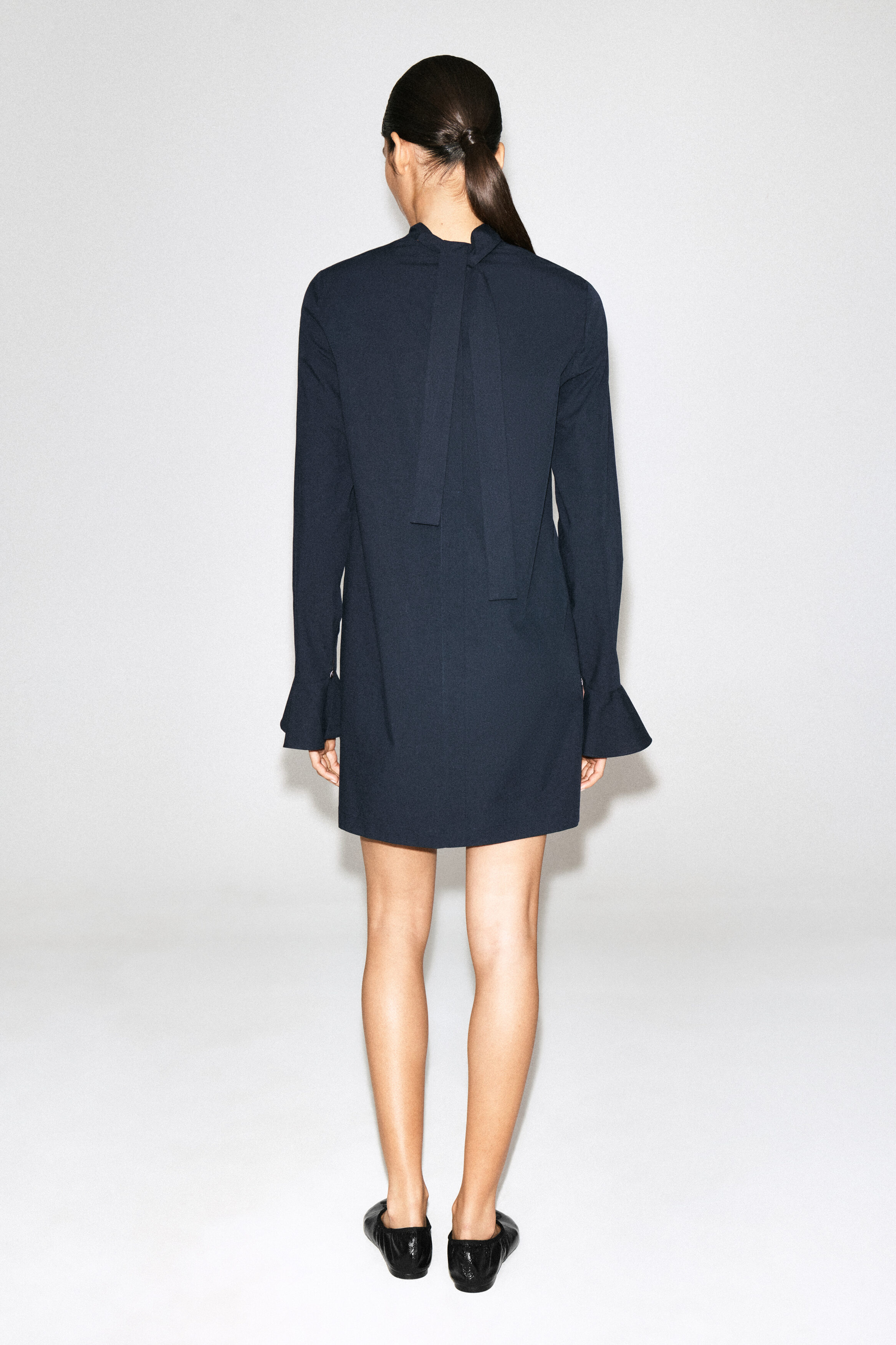 FLARED-CUFF COTTON MINI DRESS - thumbnail 5