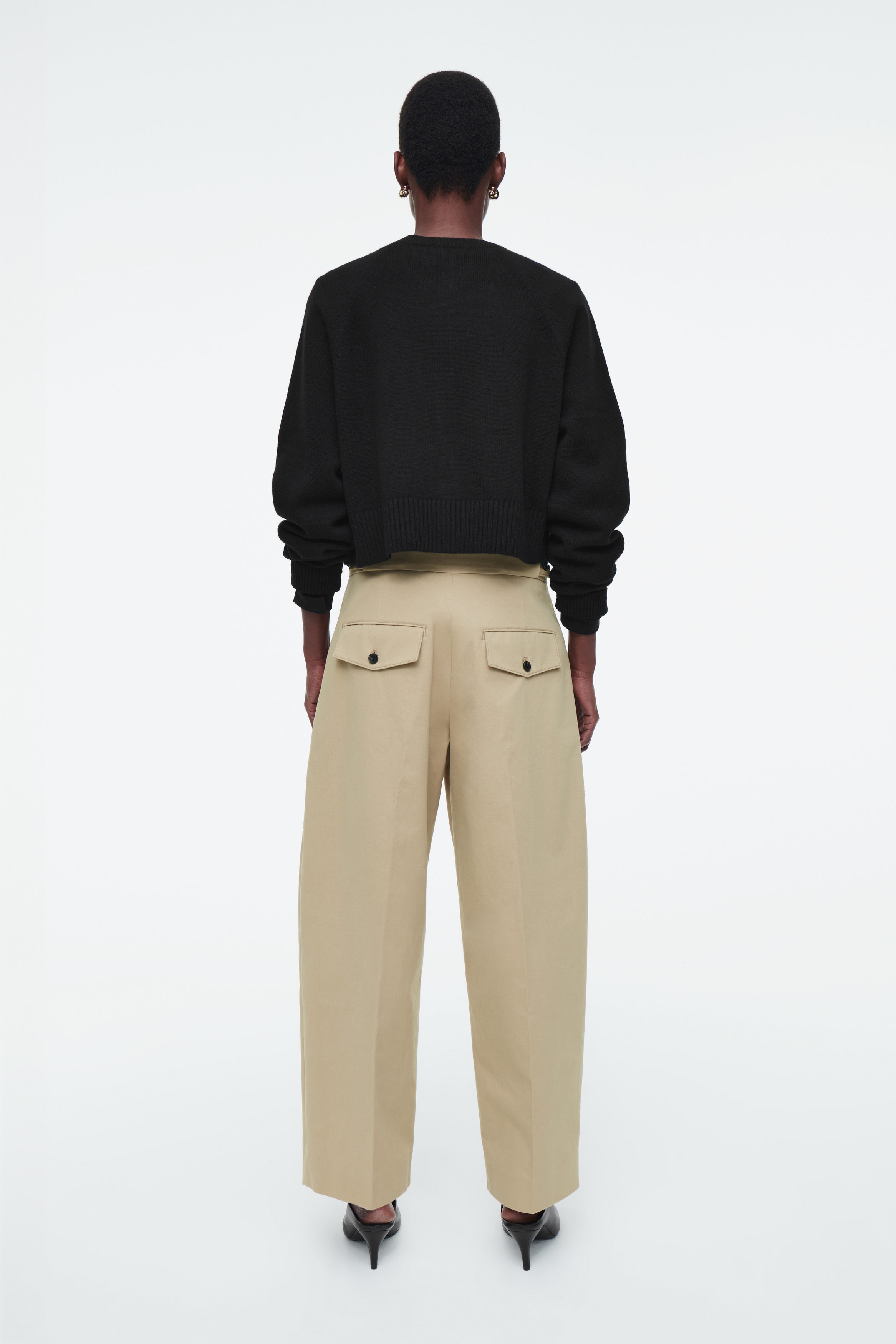 COTTON-TWILL CHINOS - BEIGE | COS