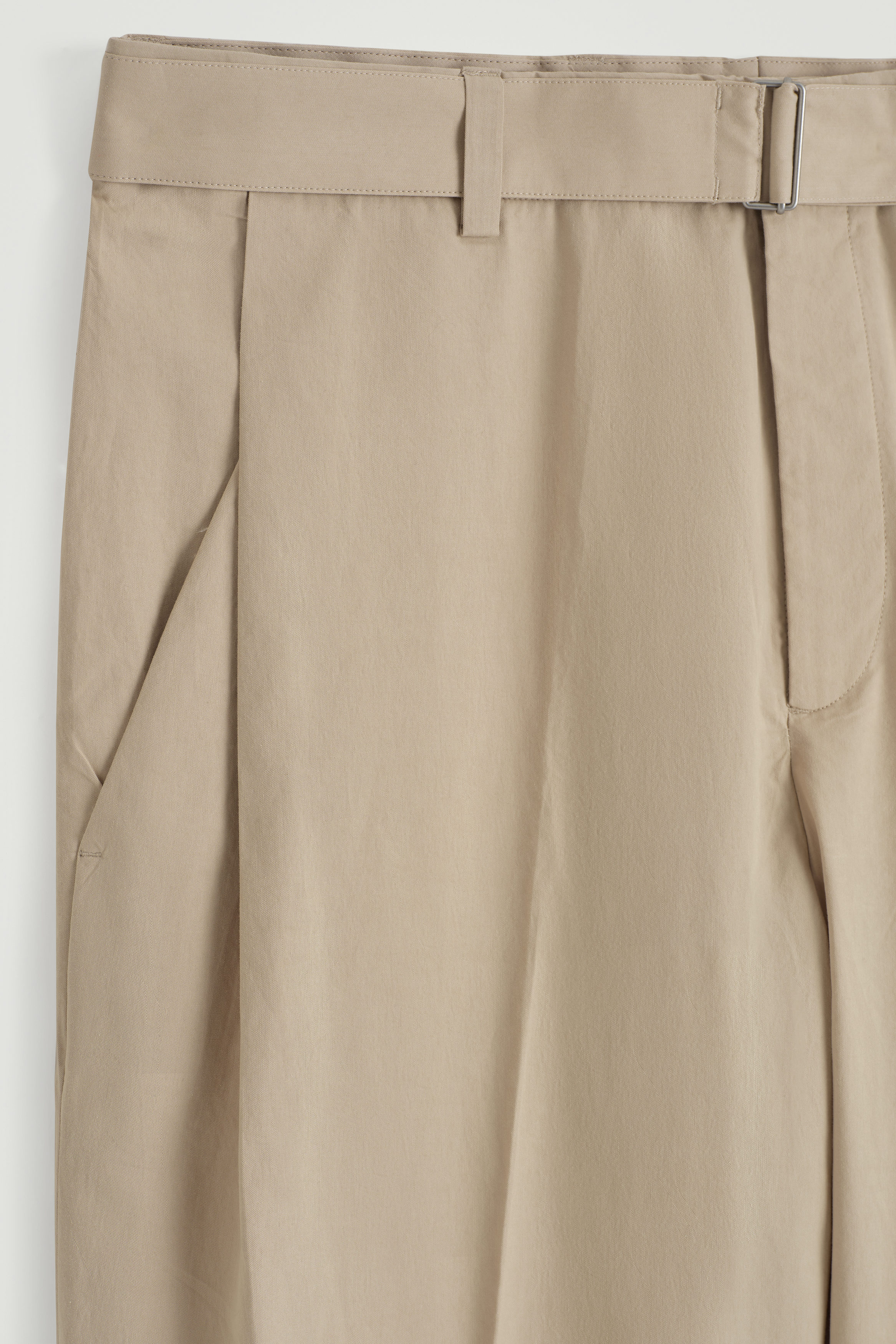 【公式購入・新品タグ付】Eaphi WOOL BELTED PANTS Worsted Belted Tuck Pants - SALE