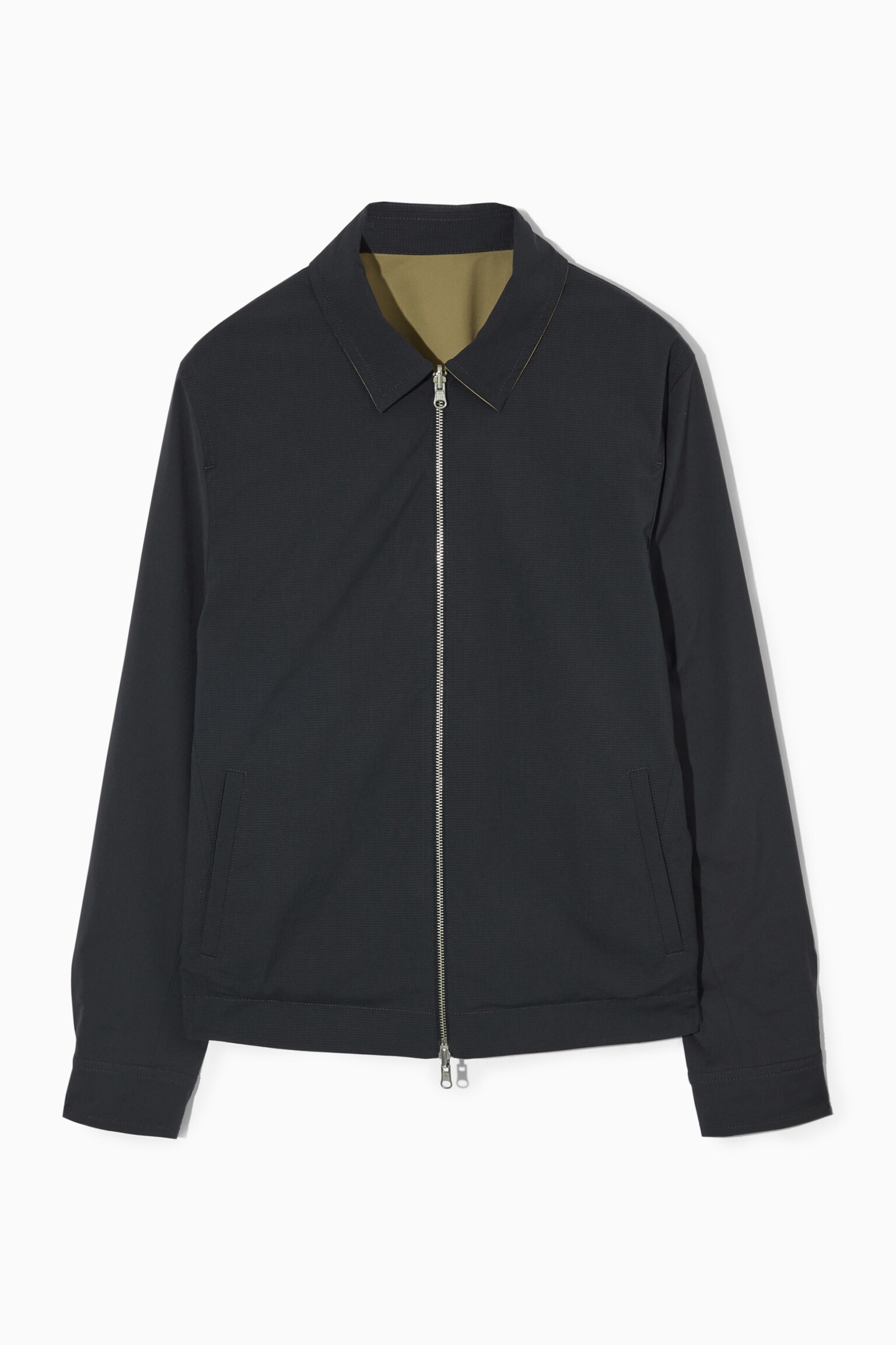 REVERSIBLE HARRINGTON JACKET - NAVY / CAMEL