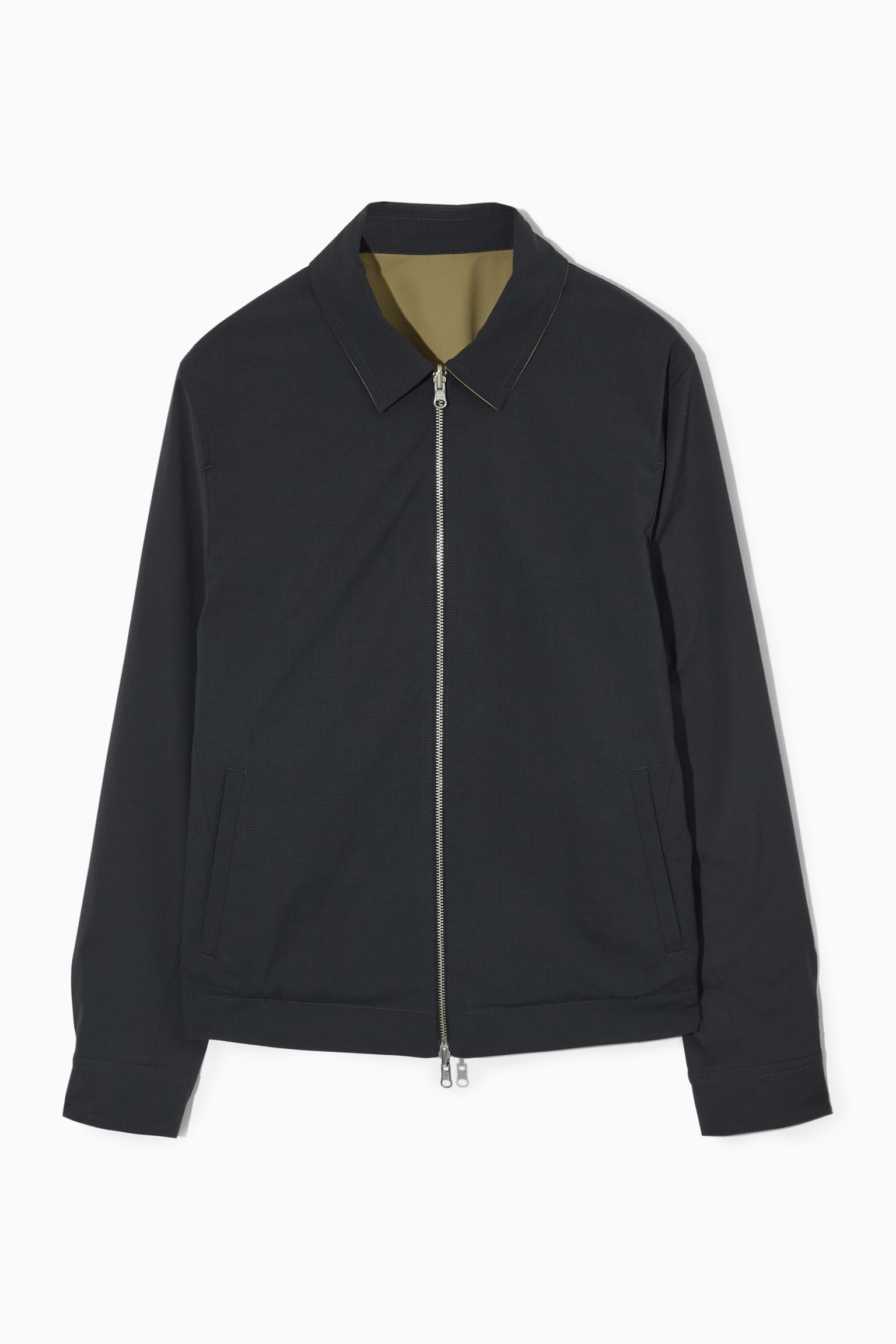 REVERSIBLE HARRINGTON JACKET - NAVY / CAMEL