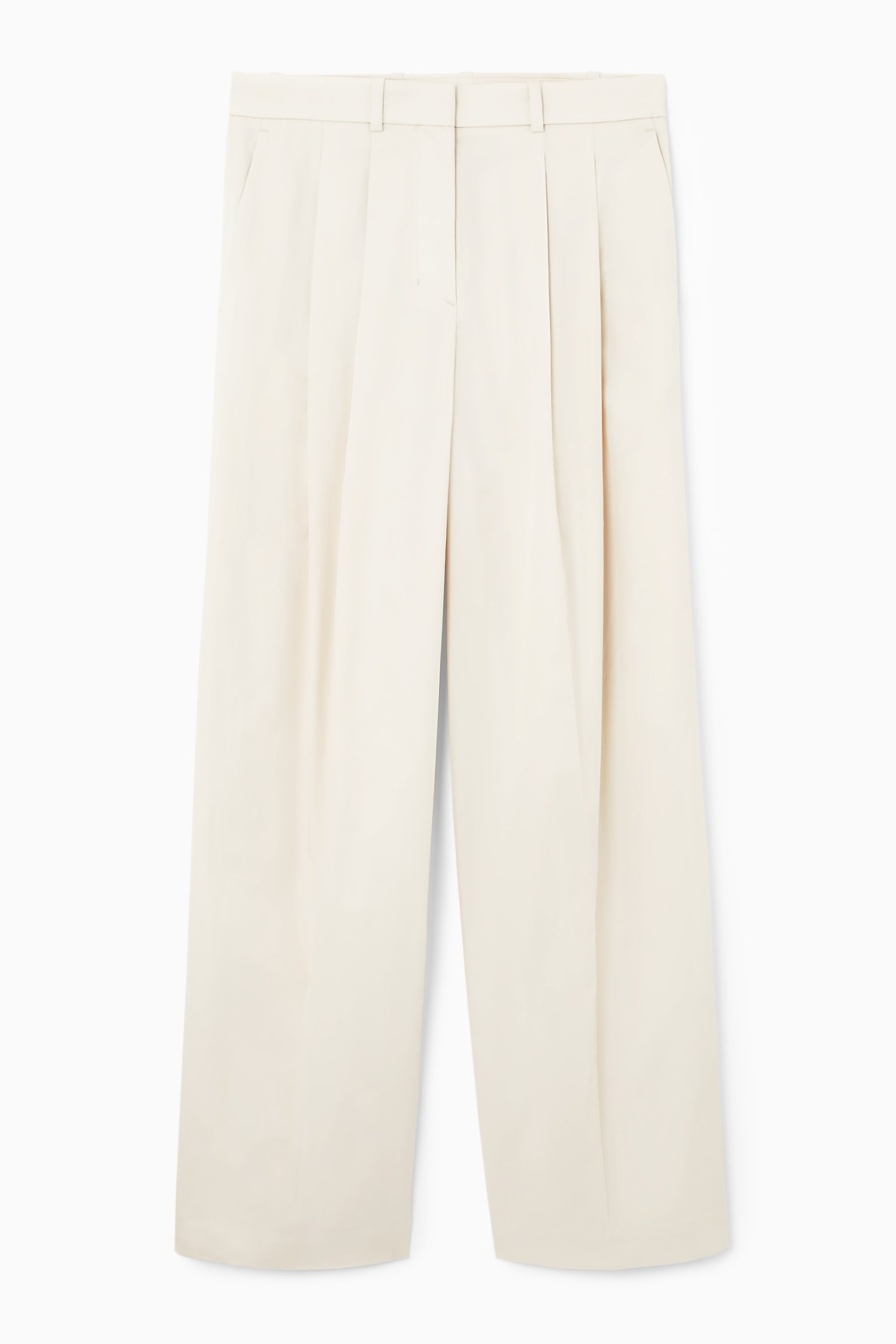 PANTALON DÉCONTRACTÉ LARGE EN COTON - CRÈME/NOIR/TERRACOTTA - 1
