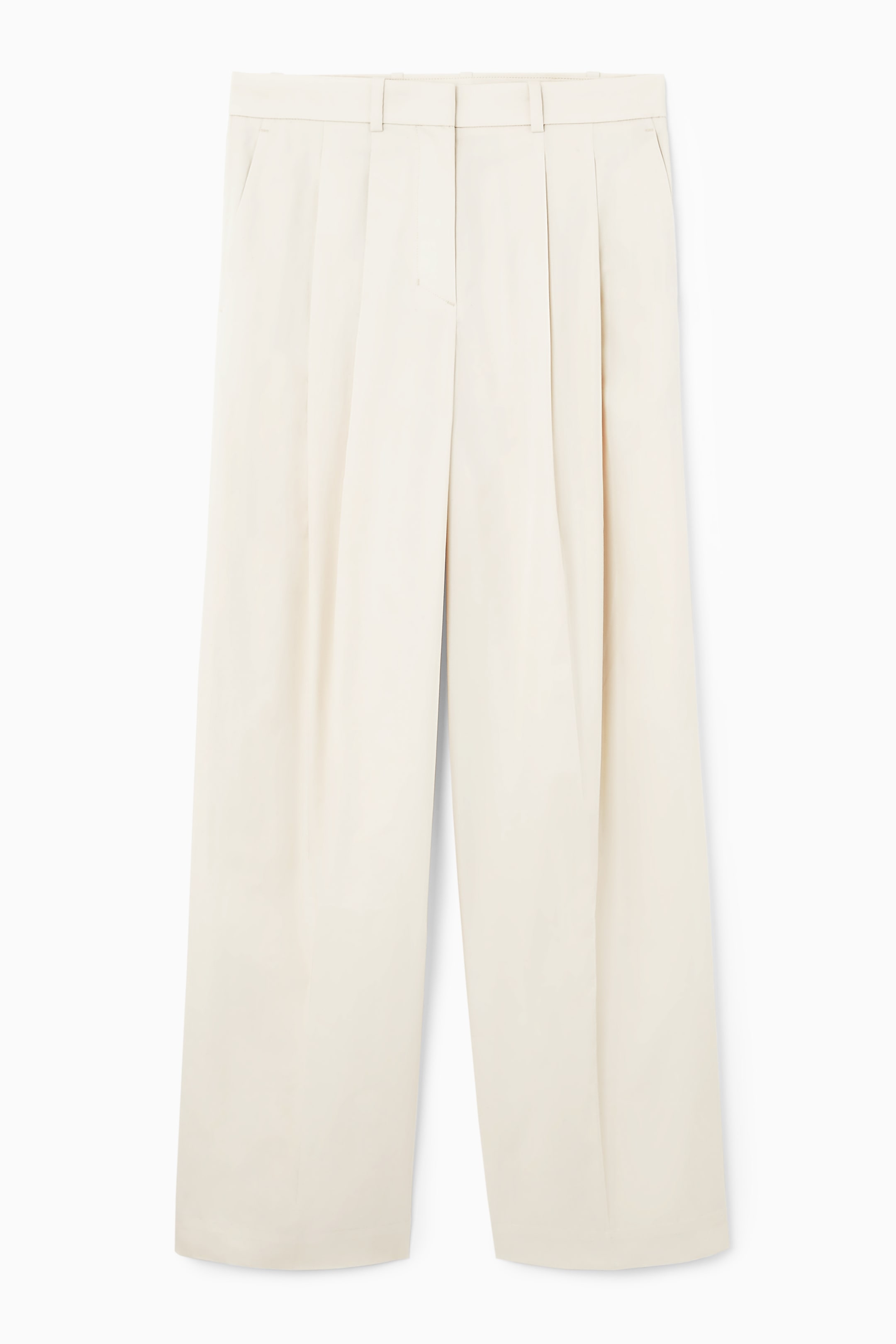 Grösseres Bild ansehen: LOCKERE HOSE AUS DENIM MIT WEITEM BEIN - CREME - DAMEN | H&M CH 1