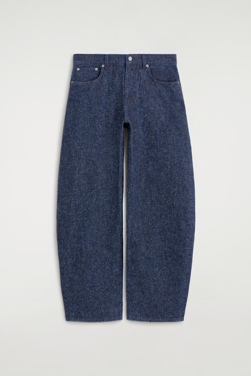 Inlet Bouclé Curved-Leg Jeans