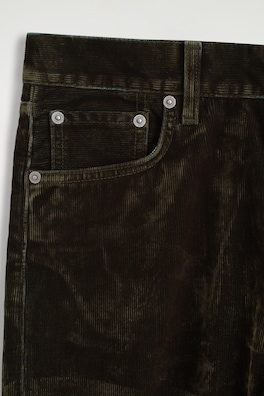 CORDUROY STRAIGHT-LEG JEANS — BROWN 6