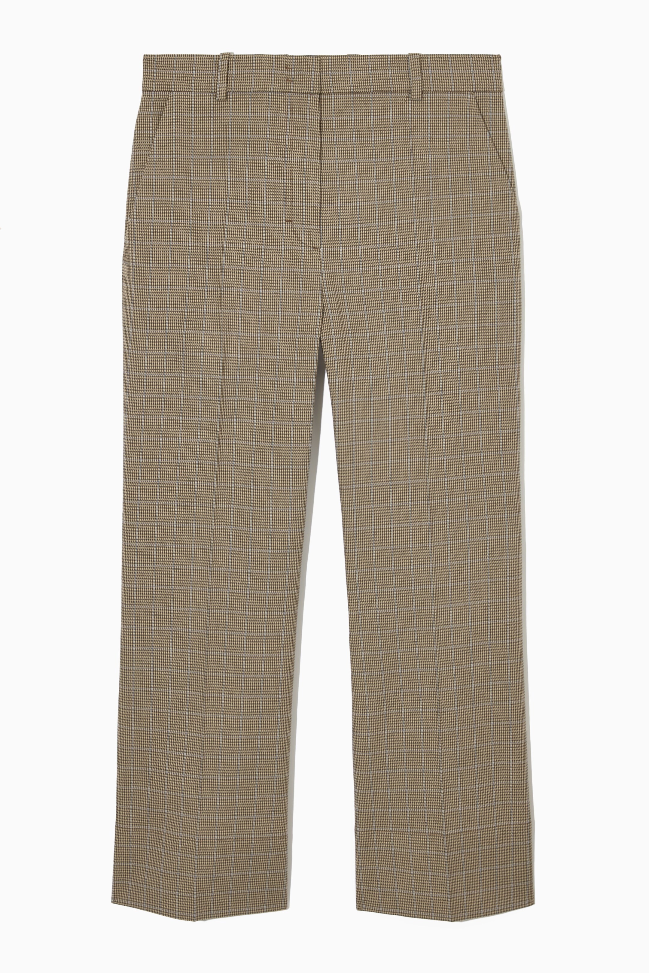 View larger image: SLIM CHECKED FLARED TROUSERS - BROWN / CHECKED - Ladies | H&M GB 1